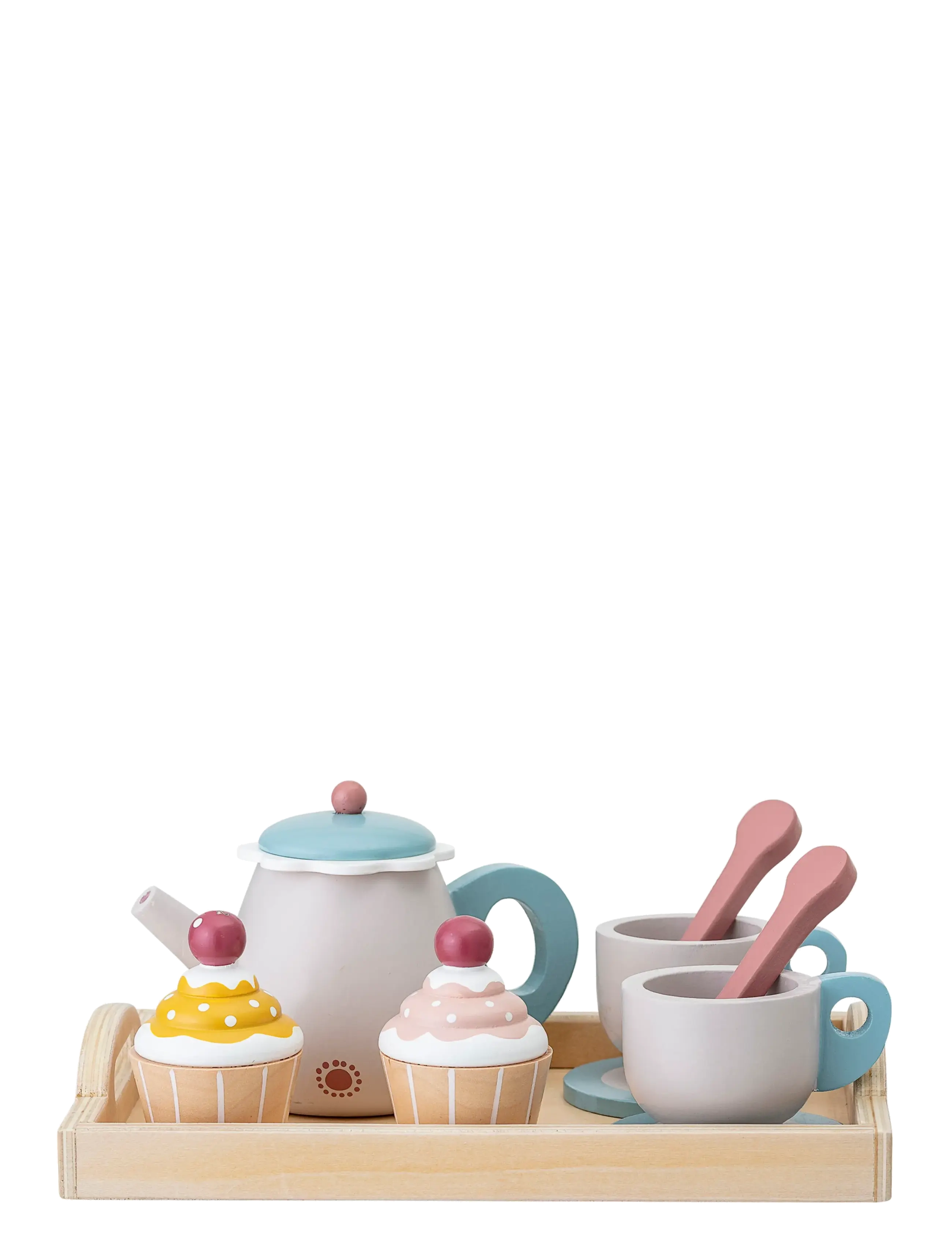 BLOOMINGVILLE Gentrim Legetøjsmad, Multi Farvet, Krydsfiner Sæt Of 8 Patterned - One Size - Kinder