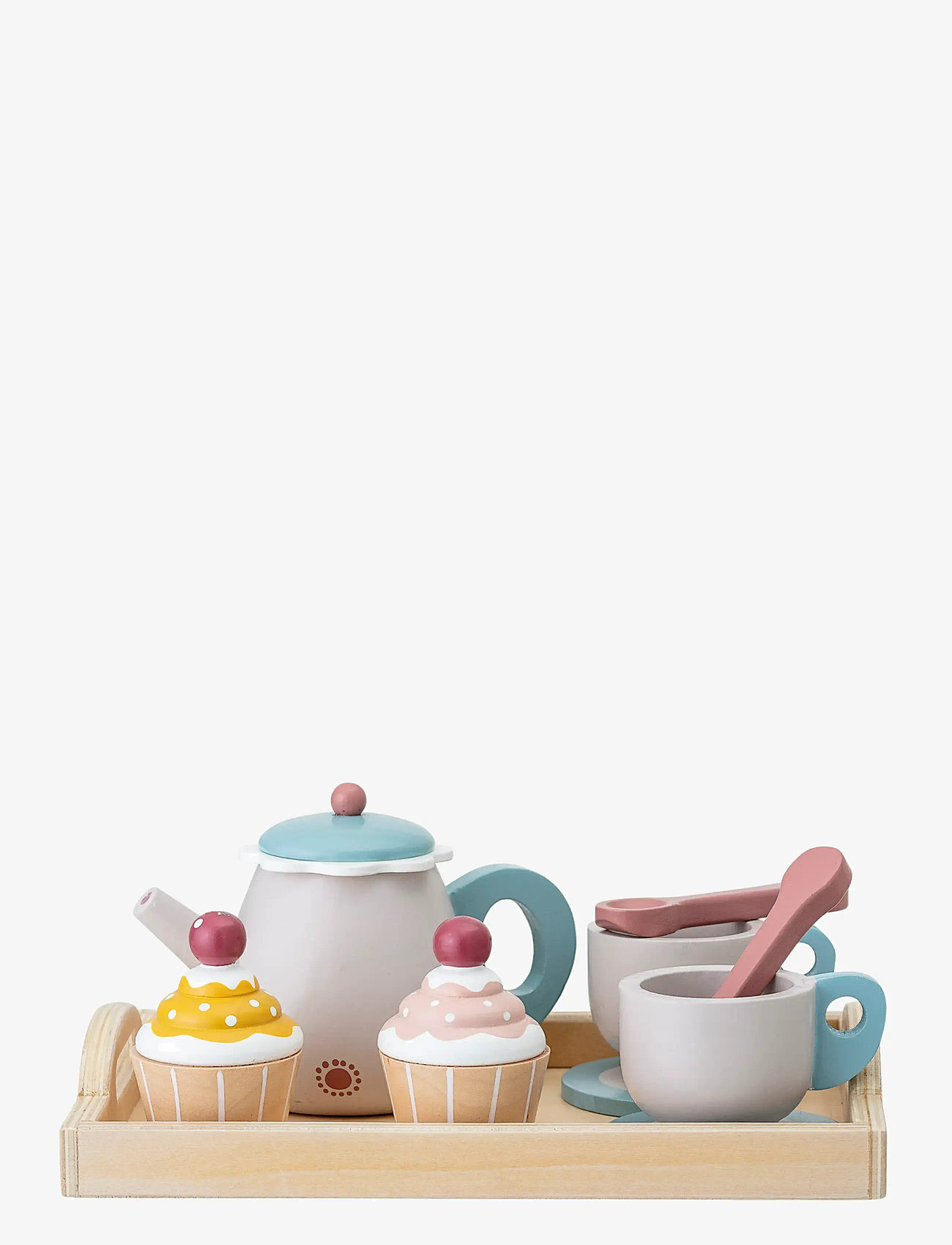 Bloomingville - Gentrim Play Set, Food, Grey, Plywood Set of 8 - kohvi & teekomplektid - multi - 2