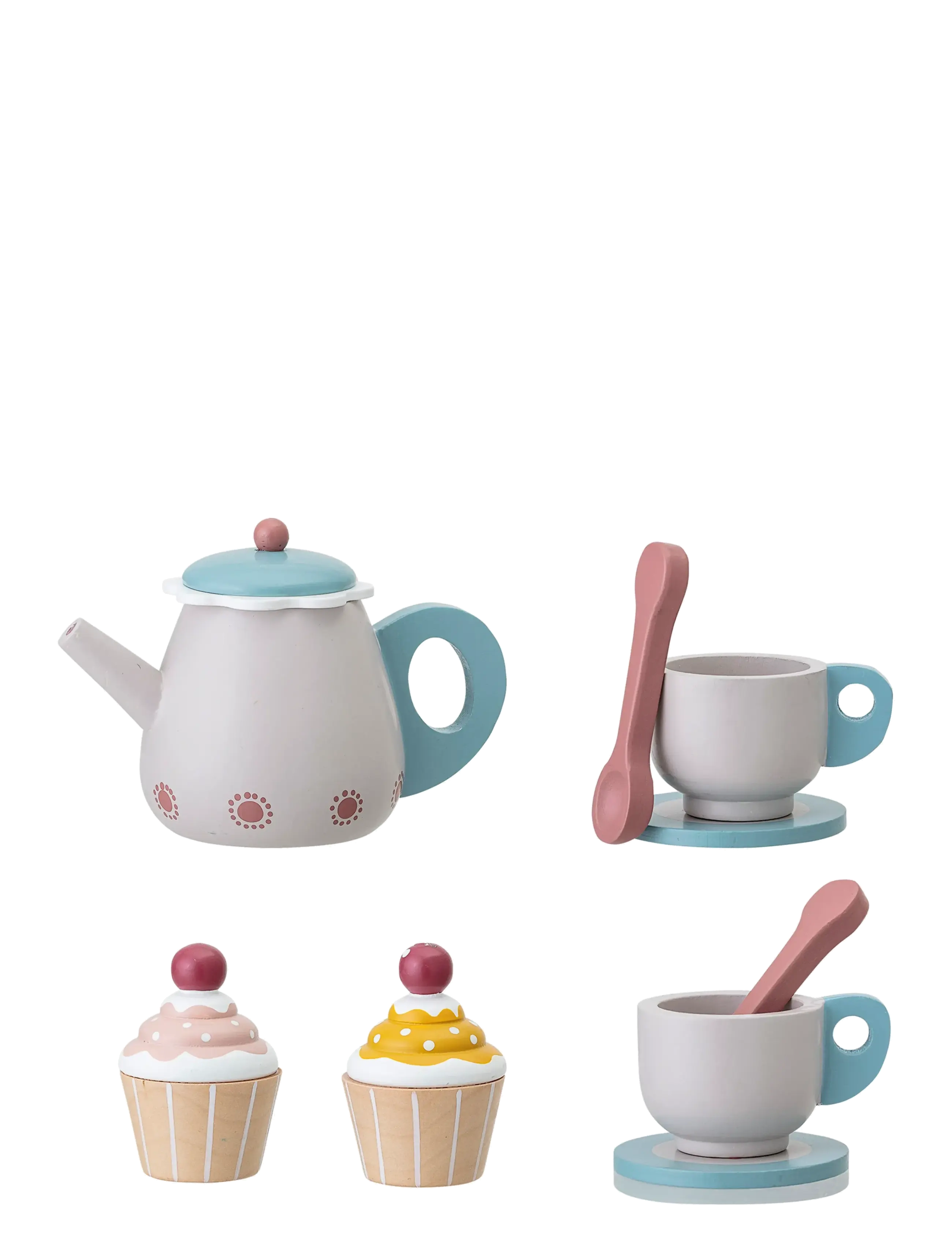 Bloomingville - Gentrim Play Set, Food, Grey, Plywood Set of 8 - sets café & thé - multi - 3