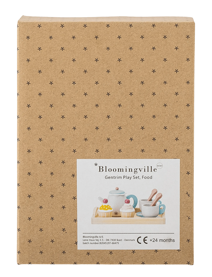 Bloomingville - Gentrim Play Set, Food, Grey, Plywood Set of 8 - kohvi & teekomplektid - multi - 4