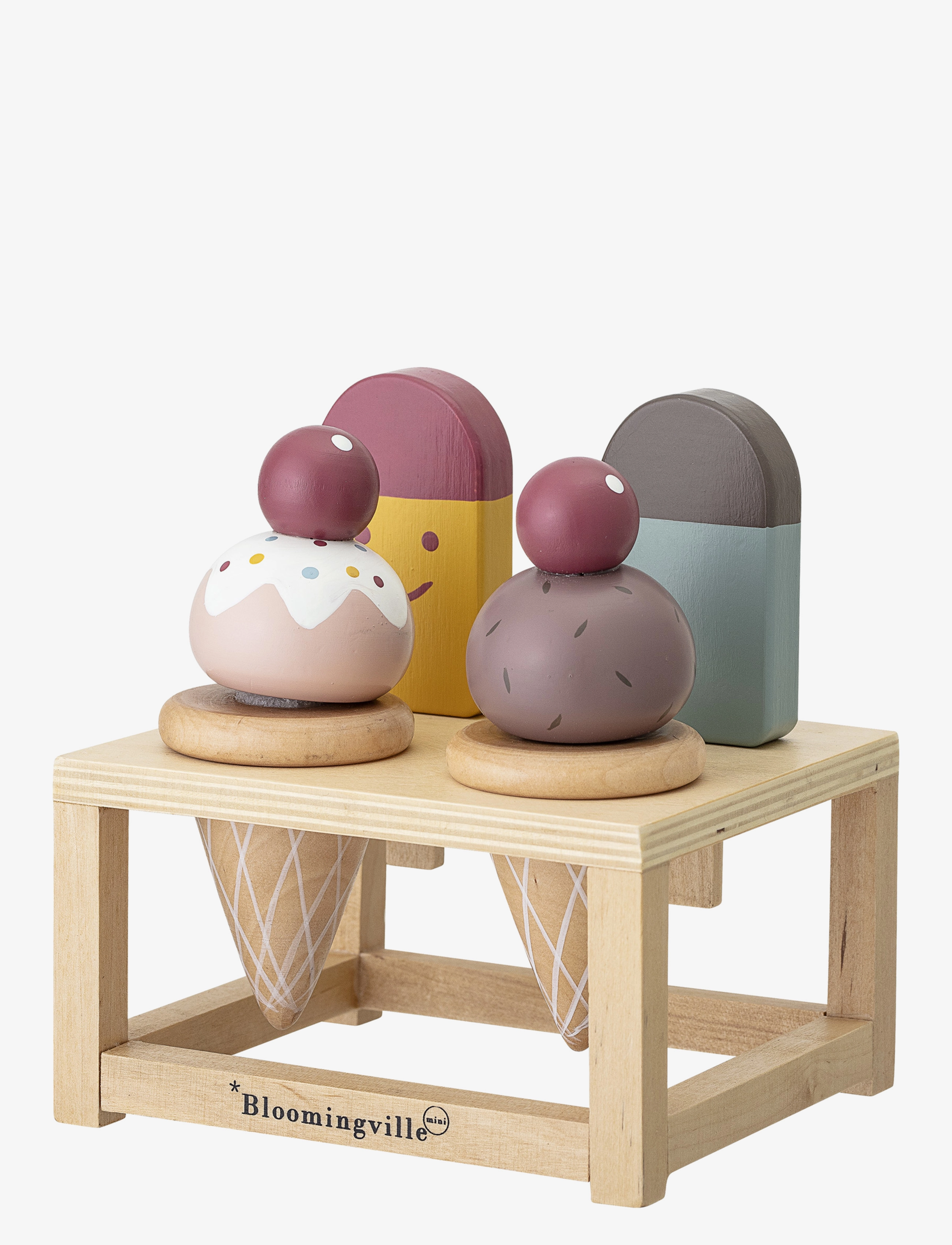 BLOOMINGVILLE Hasham Legetøjsmad, Multi Farvet, Krydsfiner Sæt Of 5 Patterned - One Size - Kinder
