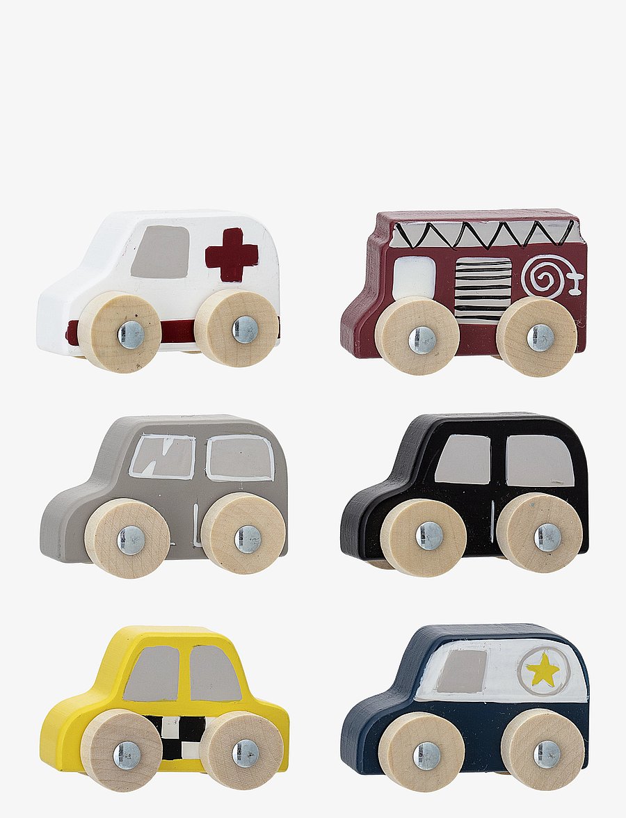 Bloomingville - Avin Toy Car, Grey, MDF Set of 6 - spielzeugautos - multi - 2