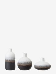 Vase, Multi farvet, Stentøj Sæt of 3 - BLACK