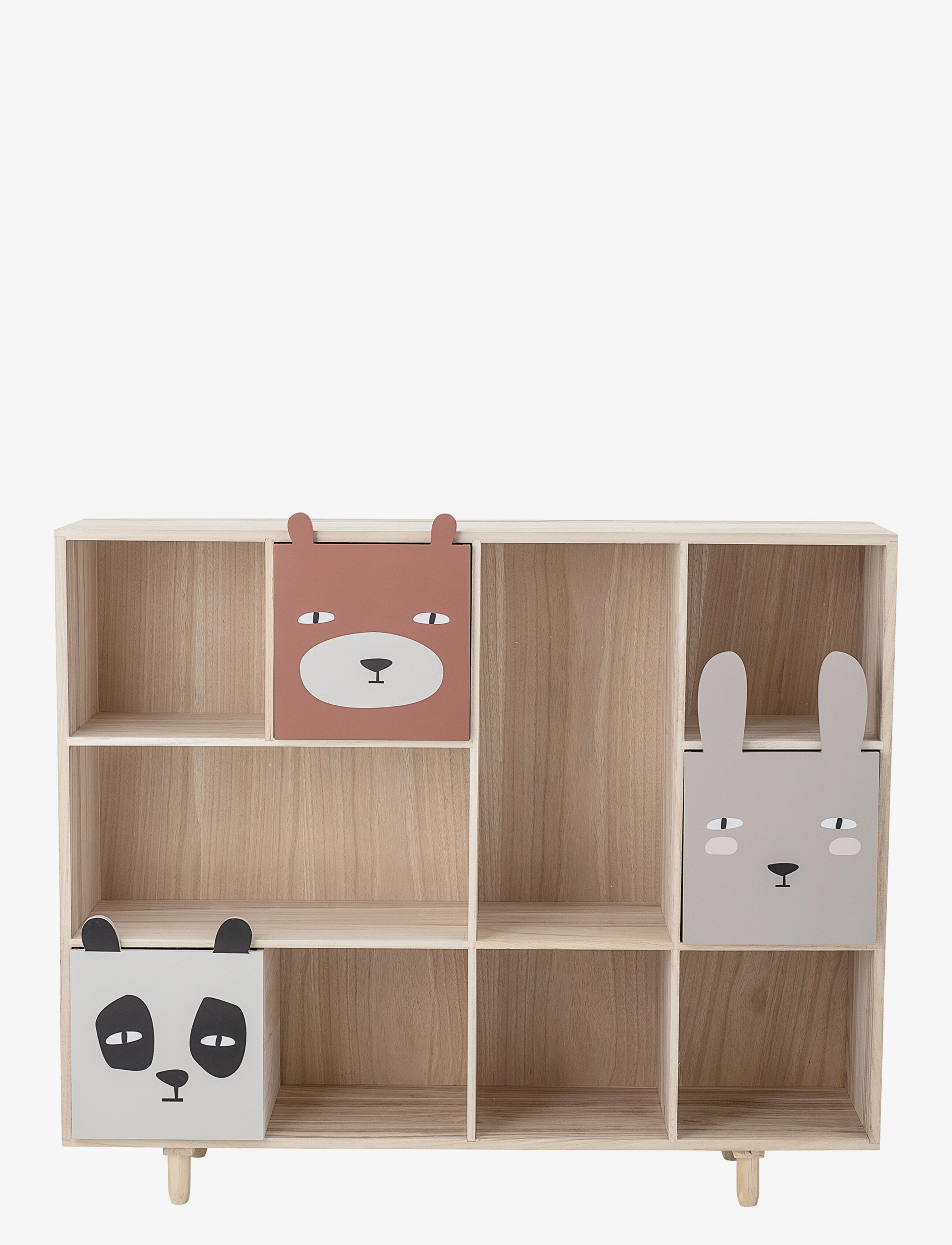 Bloomingville Calle Bookcase W/Drawers, Paulownia, Hylde, Multi/mønstret, Str: 107X89.5X28CM
