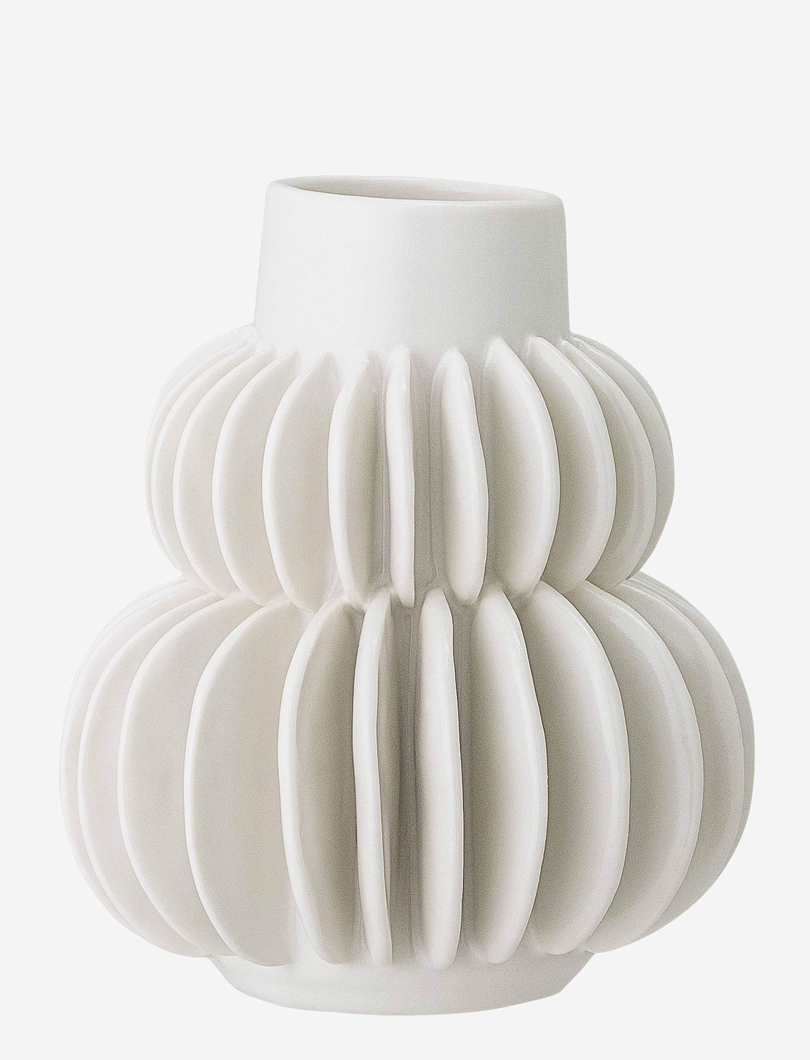 BLOOMINGVILLE Vase, Hvid, Stentøj Weiß - H14CM - Unisex