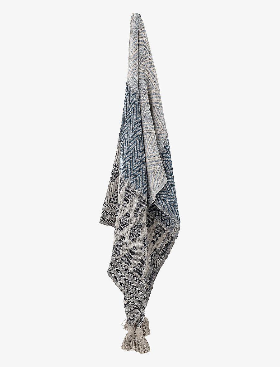Bloomingville - Milas Throw - decken - blue - 3
