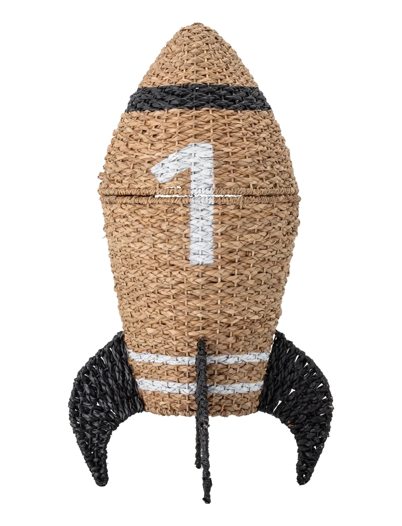 BLOOMINGVILLE Cosmina Basket W/Lid, Nature, Seagrass Patterned - Ø40XH:68.5CM - Kinder