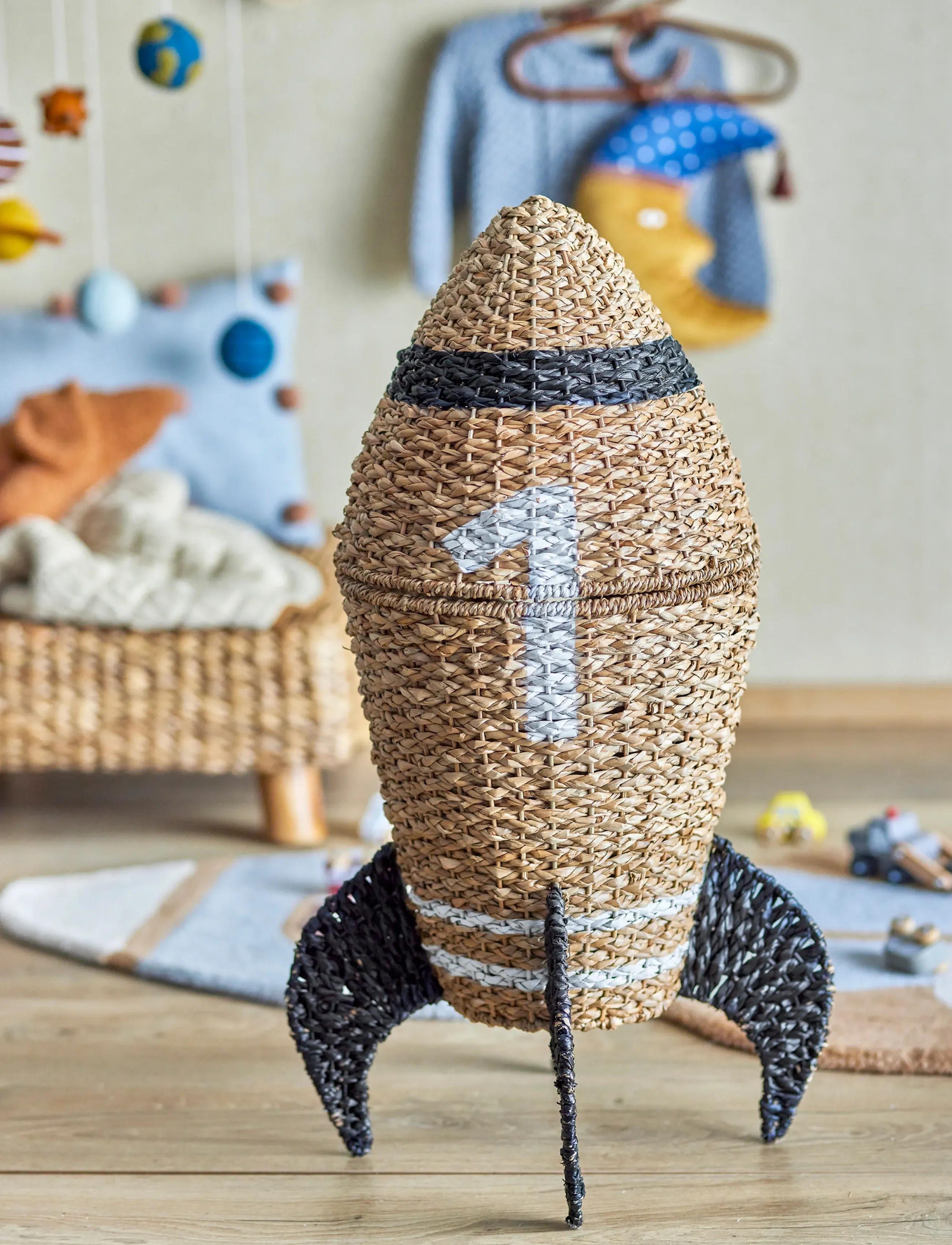 Bloomingville - Cosmina Basket w/Lid, Nature, Seagrass - opbevaringskurve - nature - 4