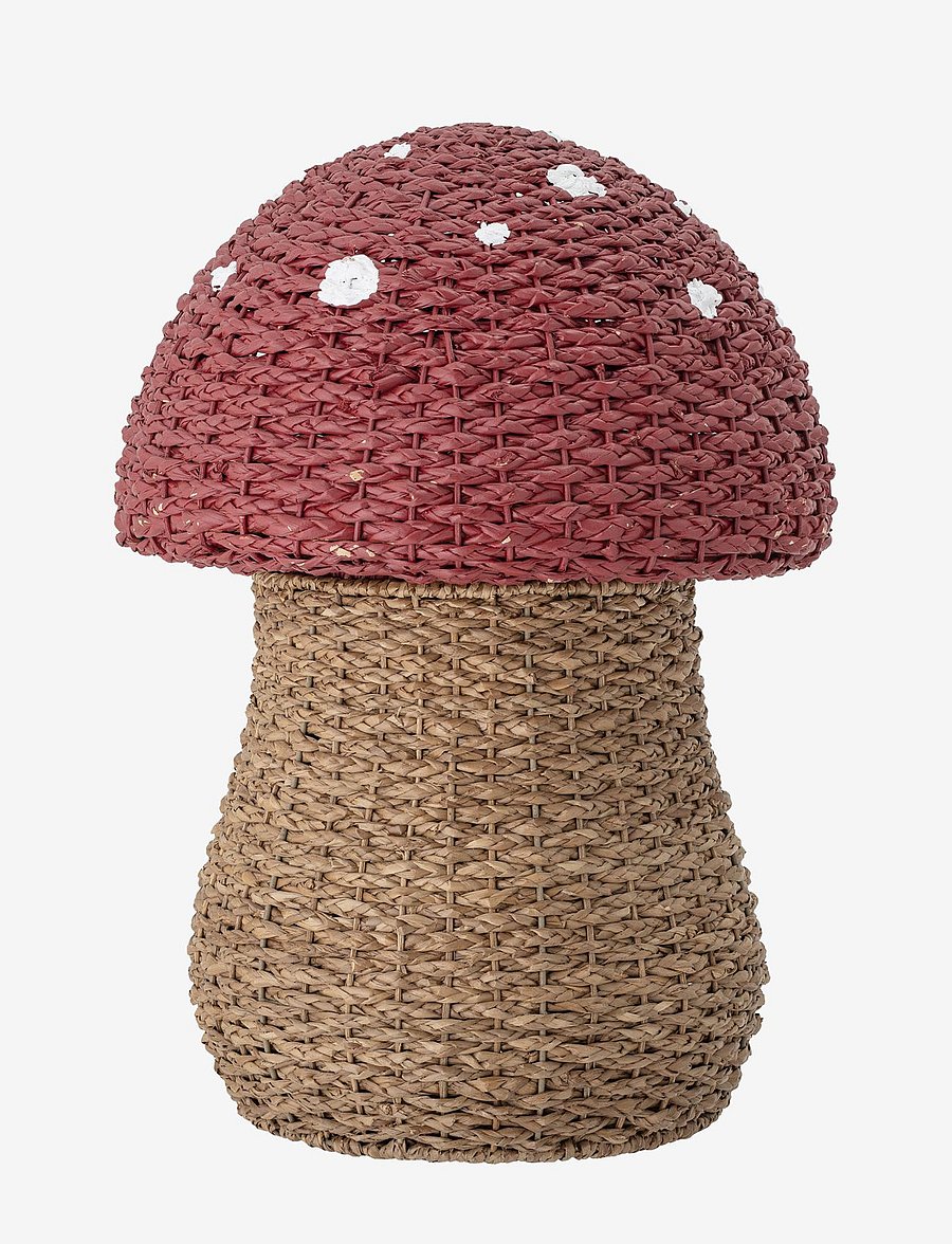 Bloomingville - Corintha Basket w/Lid, Red, Seagrass - aufbewahrungskörbe - red - 1