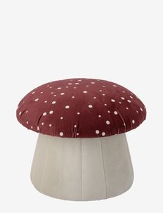 Lue Pouf, Red, Polyester, Bloomingville