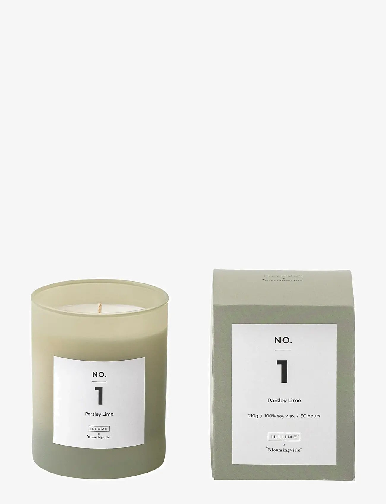 Bloomingville - NO.1-Parsley Lime Scent Candle - block candles - green - 1