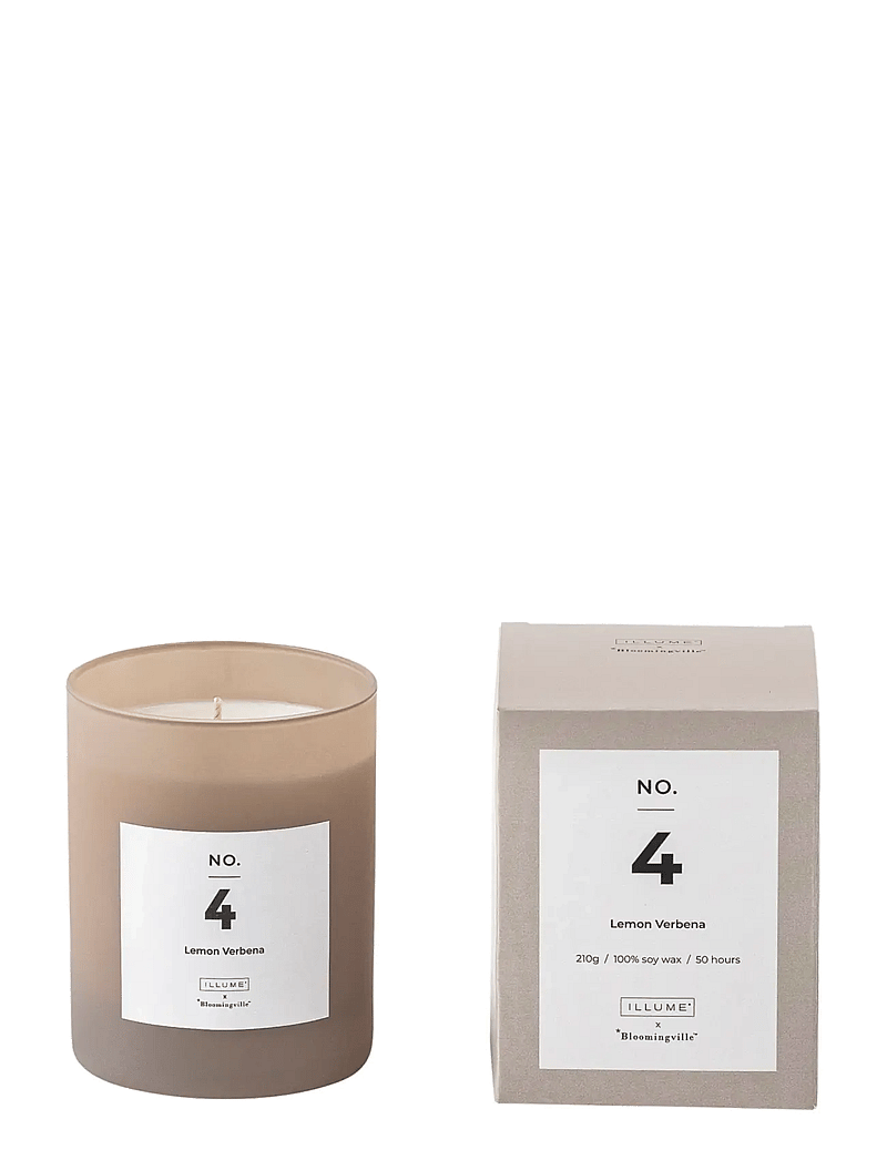 Bloomingville - NO.4-Lemon Verbena Scent Candle - blockkerzen - natural - 1