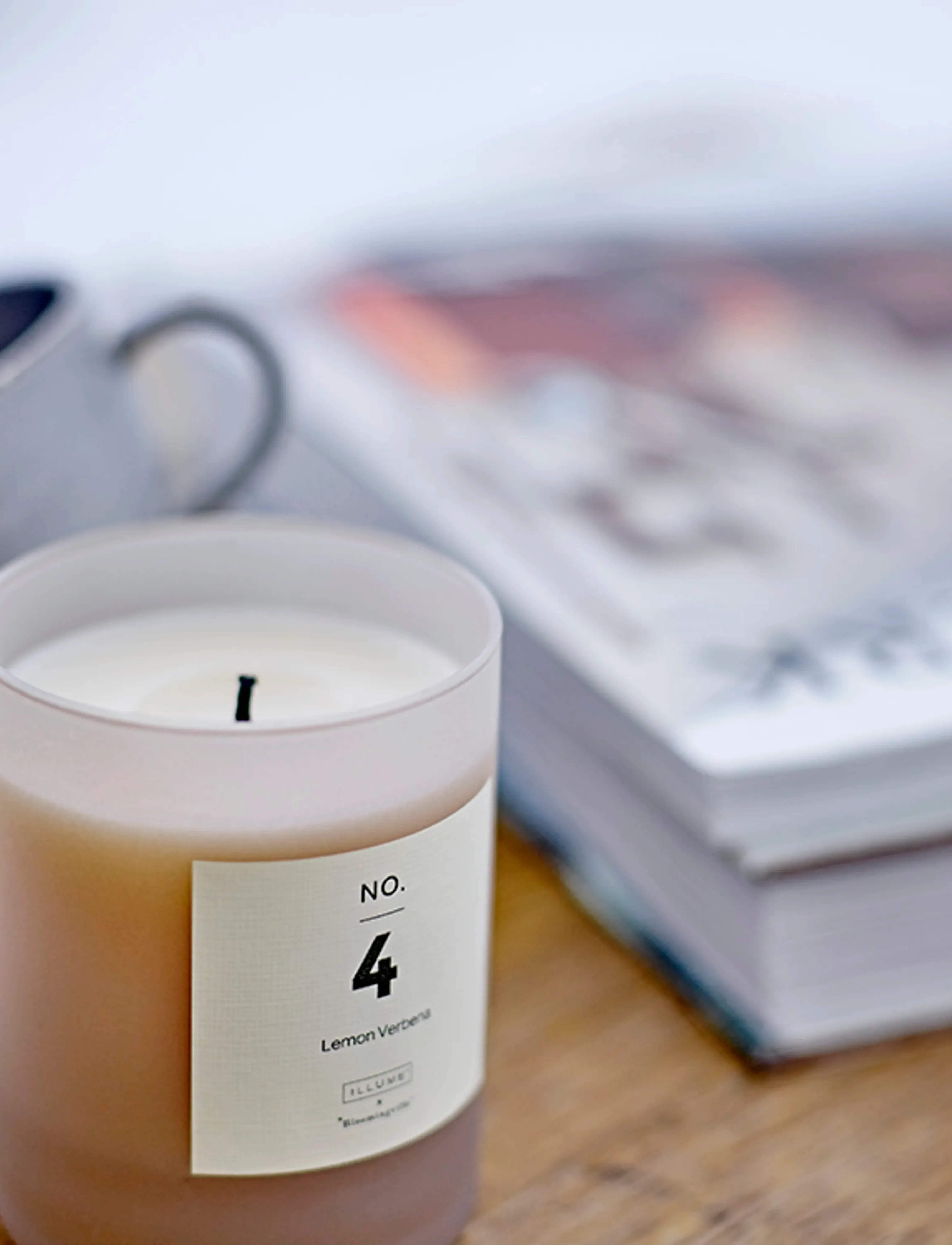 Bloomingville - NO.4-Lemon Verbena Scent Candle - vaska sveces - natural - 2