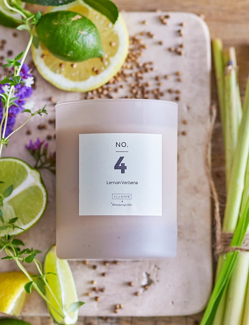 Bloomingville - NO.4-Lemon Verbena Scent Candle - blockkerzen - natural - 4
