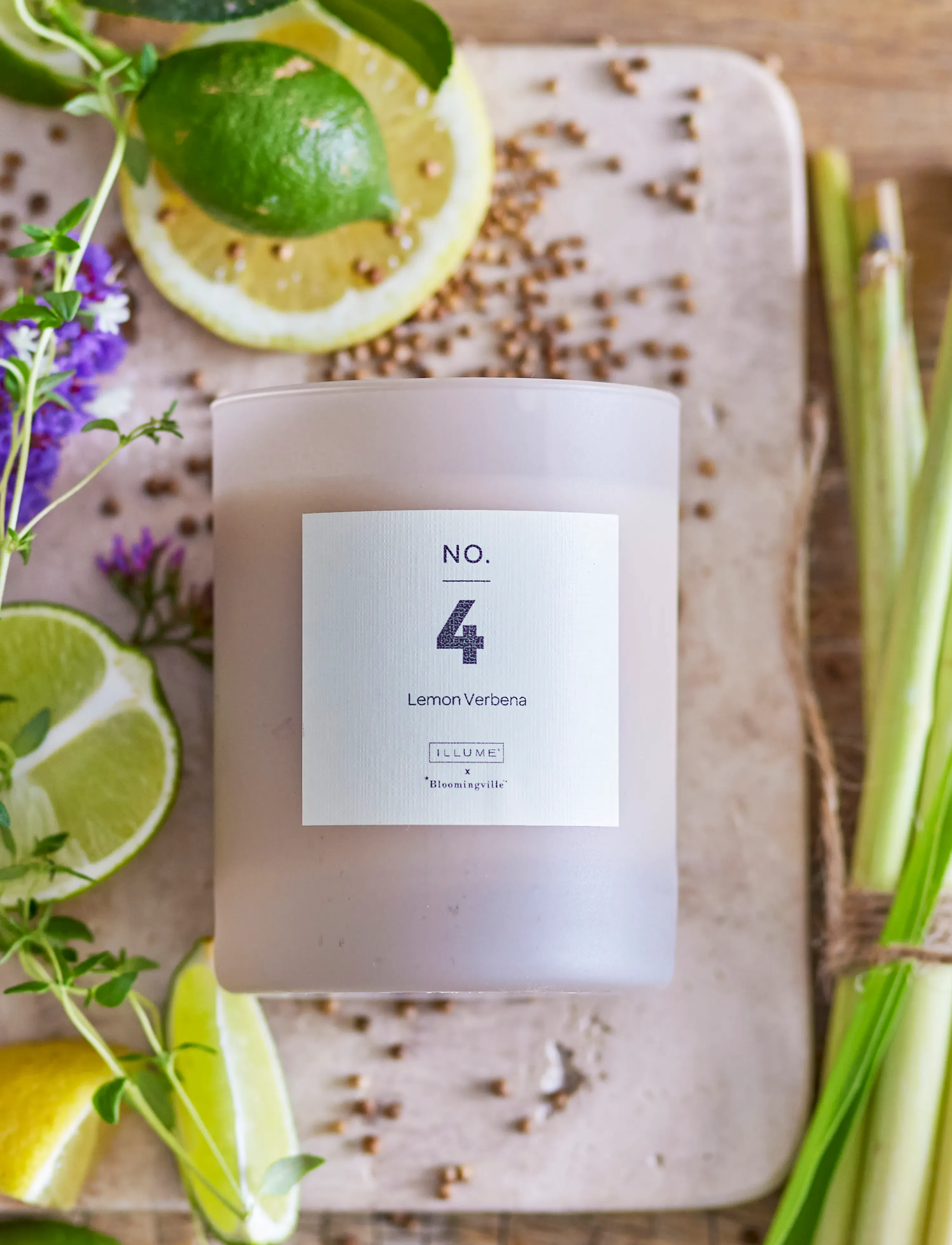 Bloomingville - NO.4-Lemon Verbena Scent Candle - vaska sveces - natural - 4
