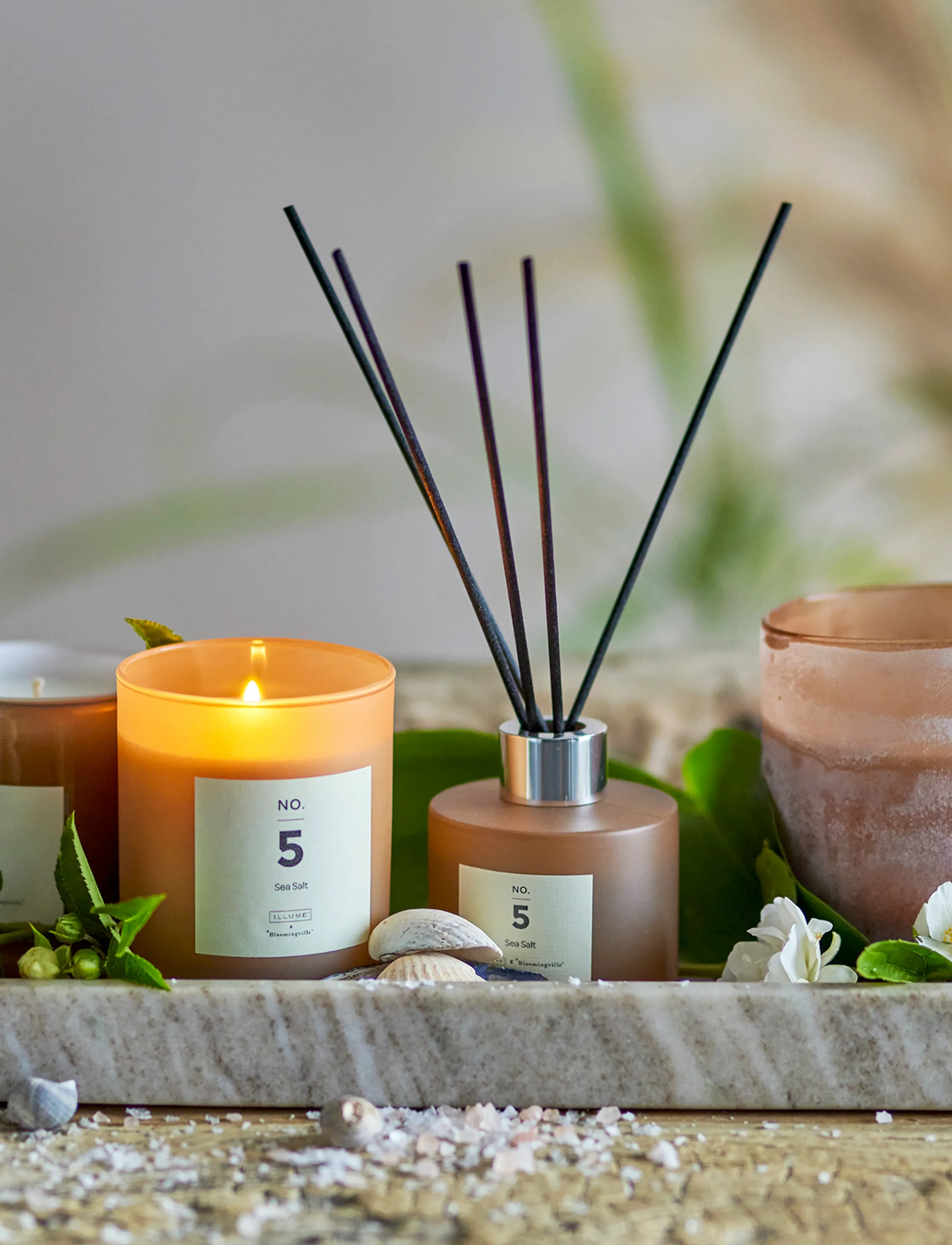 Bloomingville - NO.5-Sea Salt Scented Candle - brown - 4