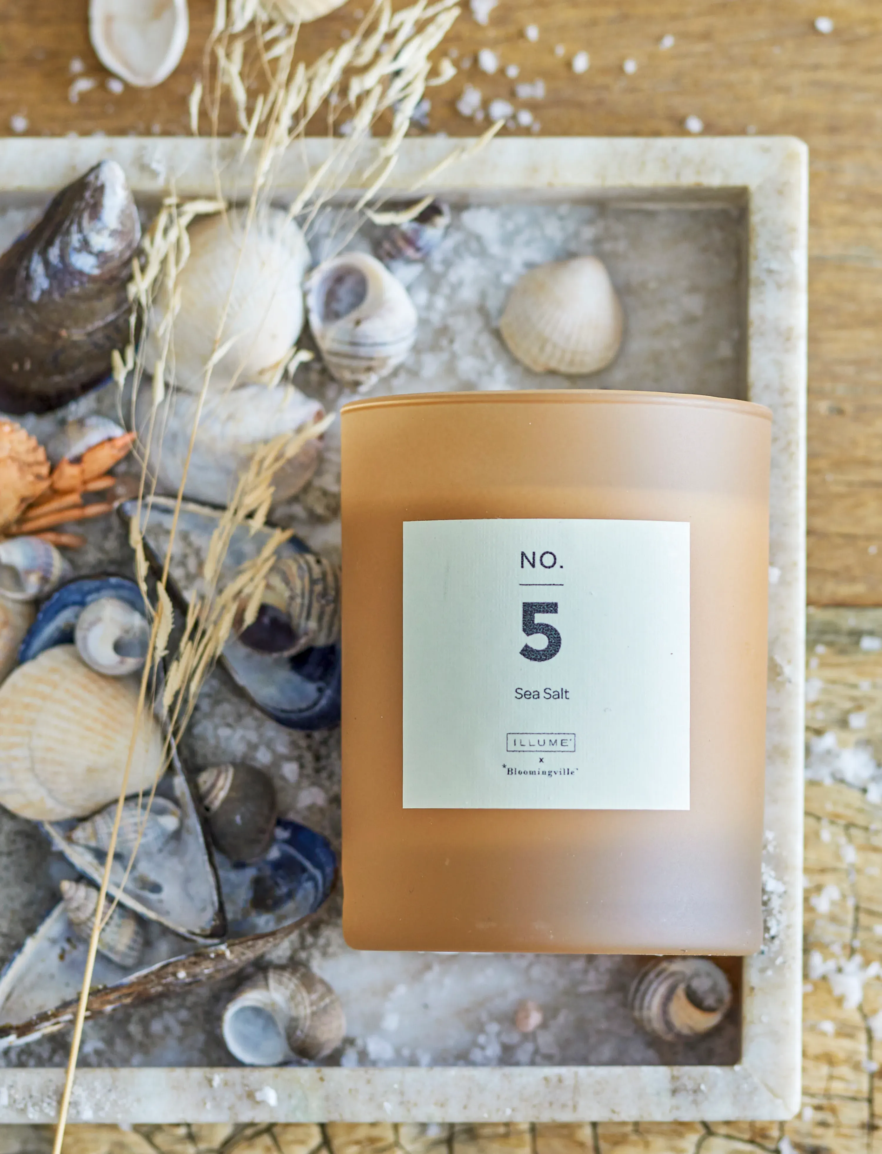 Bloomingville - NO.5-Sea Salt Scented Candle - brown - 5