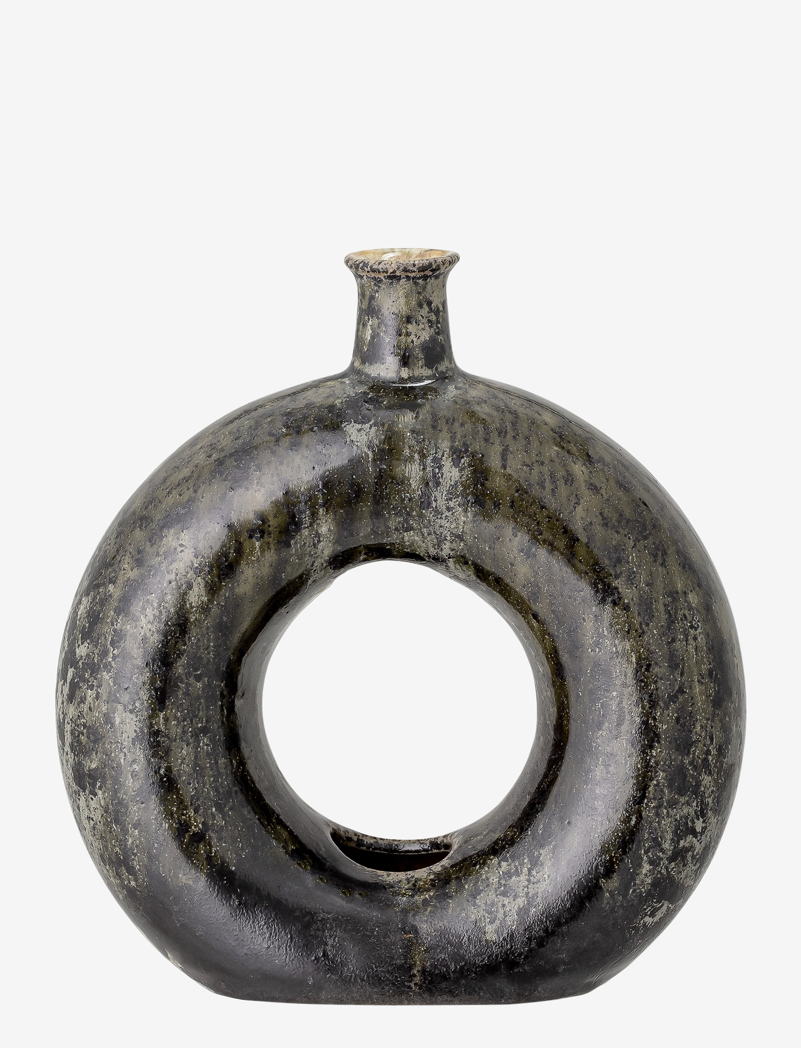 BLOOMINGVILLE Deko Vase, Grøn, Stentøj Grün - One Size - Unisex