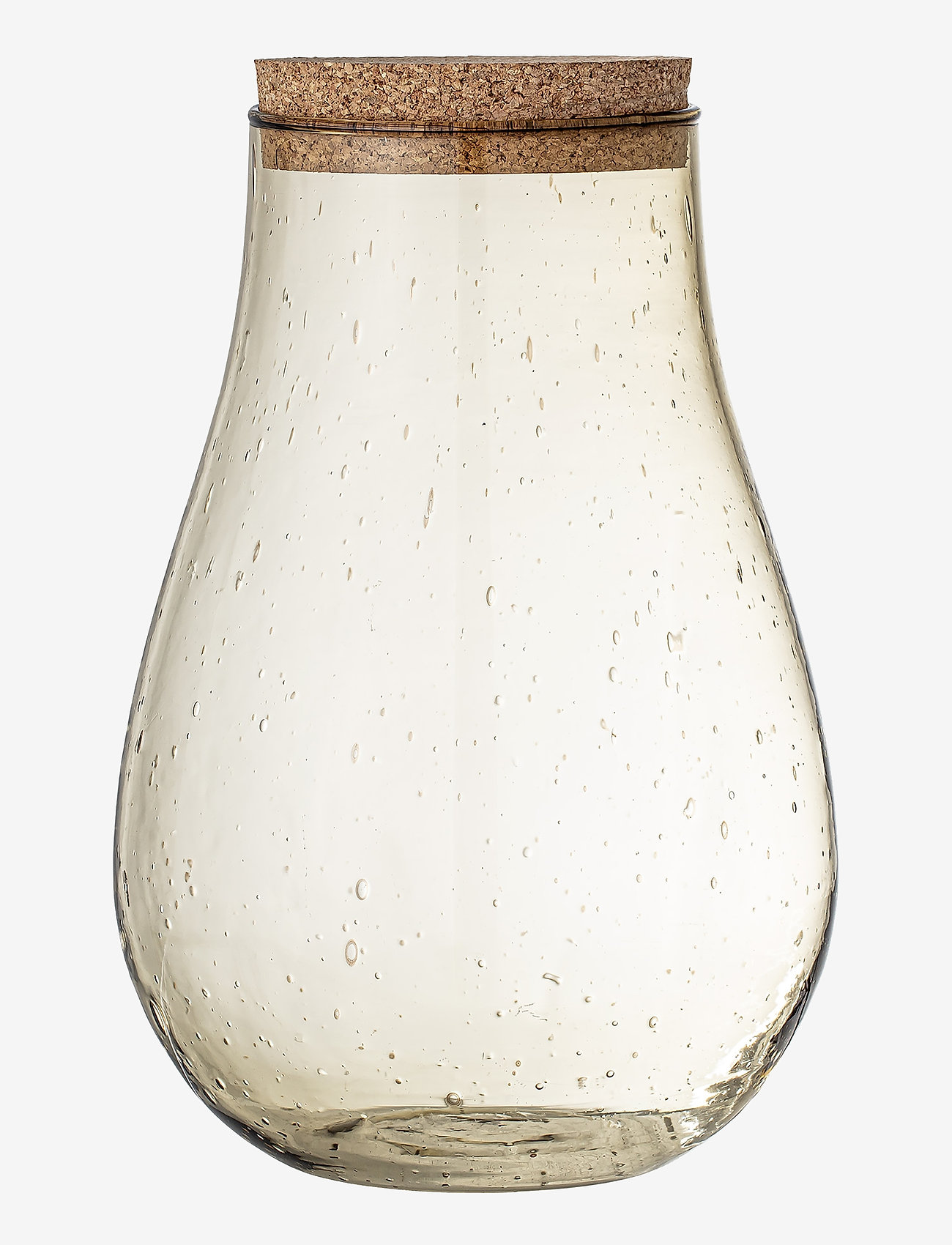 Bloomingville - Casie Krukke m/Låg, Brun, Genanvendt Glas - laveste priser - brown - 0