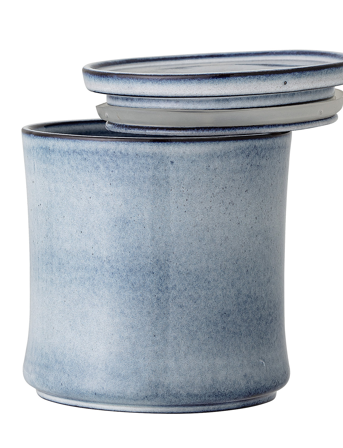 Bloomingville - Sandrine Jar w/Lid - glasskrukker - blue - 1