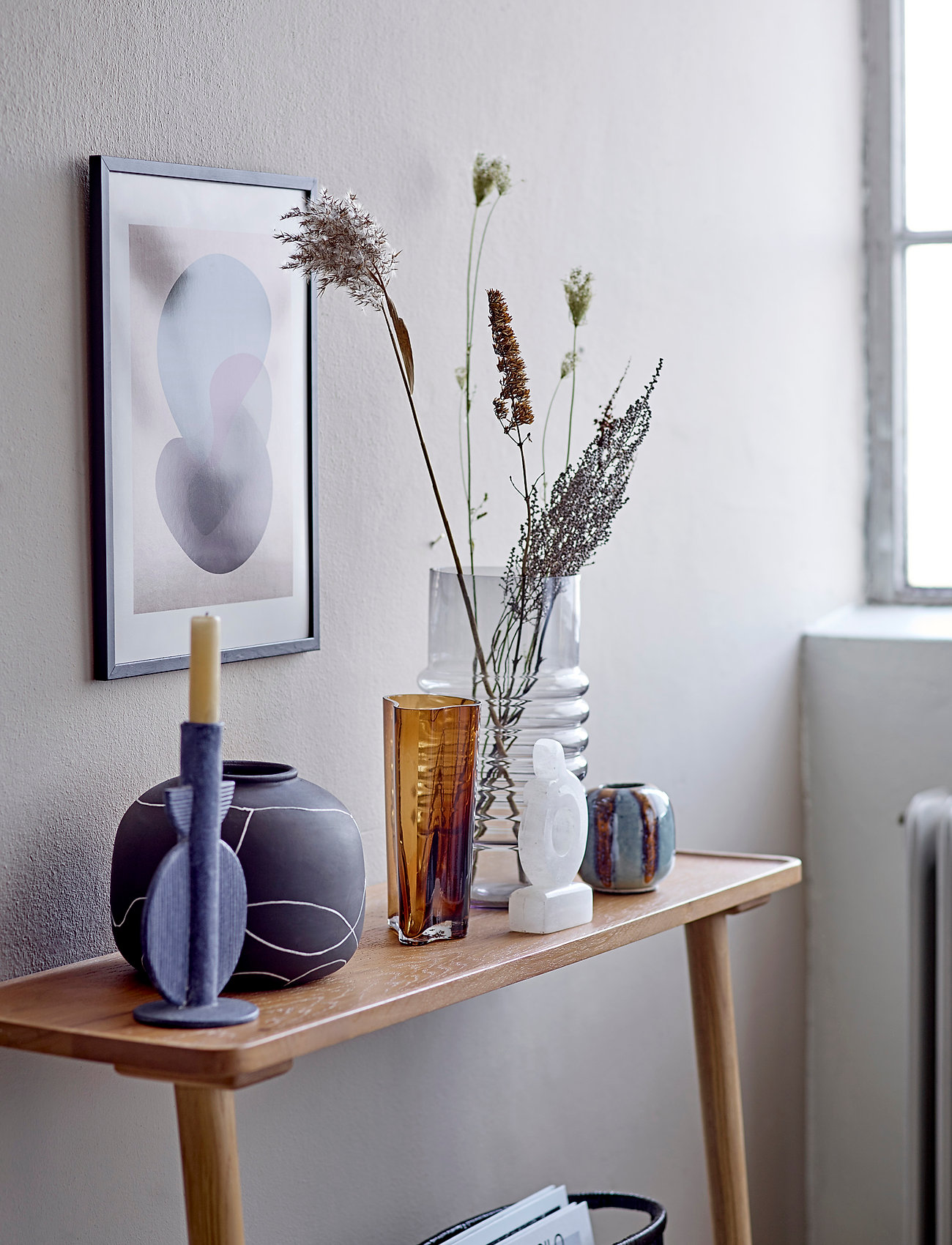 Bloomingville Niza Vase, Sort, Terrakotta, One Size, Decoration, Schwarz - Vases, Homeware