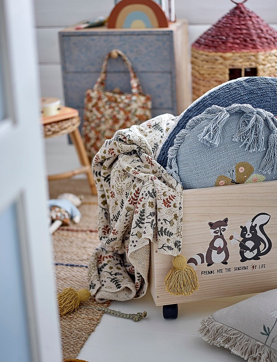Bloomingville - Filipa Throw, Yellow, Recycled - decken - yellow - 0