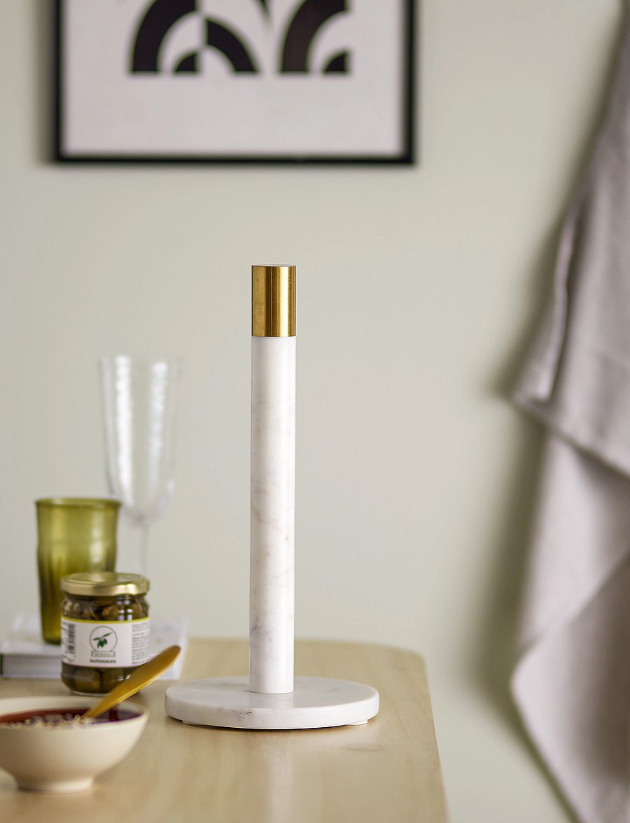 Bloomingville - Emira Kitchen Paper Stand - majapidamispaberi hoidjad - white - 0
