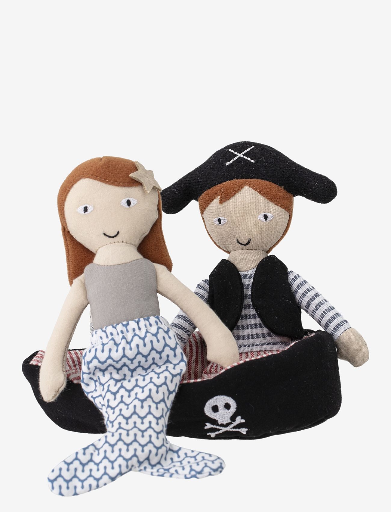 Bloomingville - Kate & Jonah Doll, Blue, Cotton  Set of 3 - puppen - blue - 1