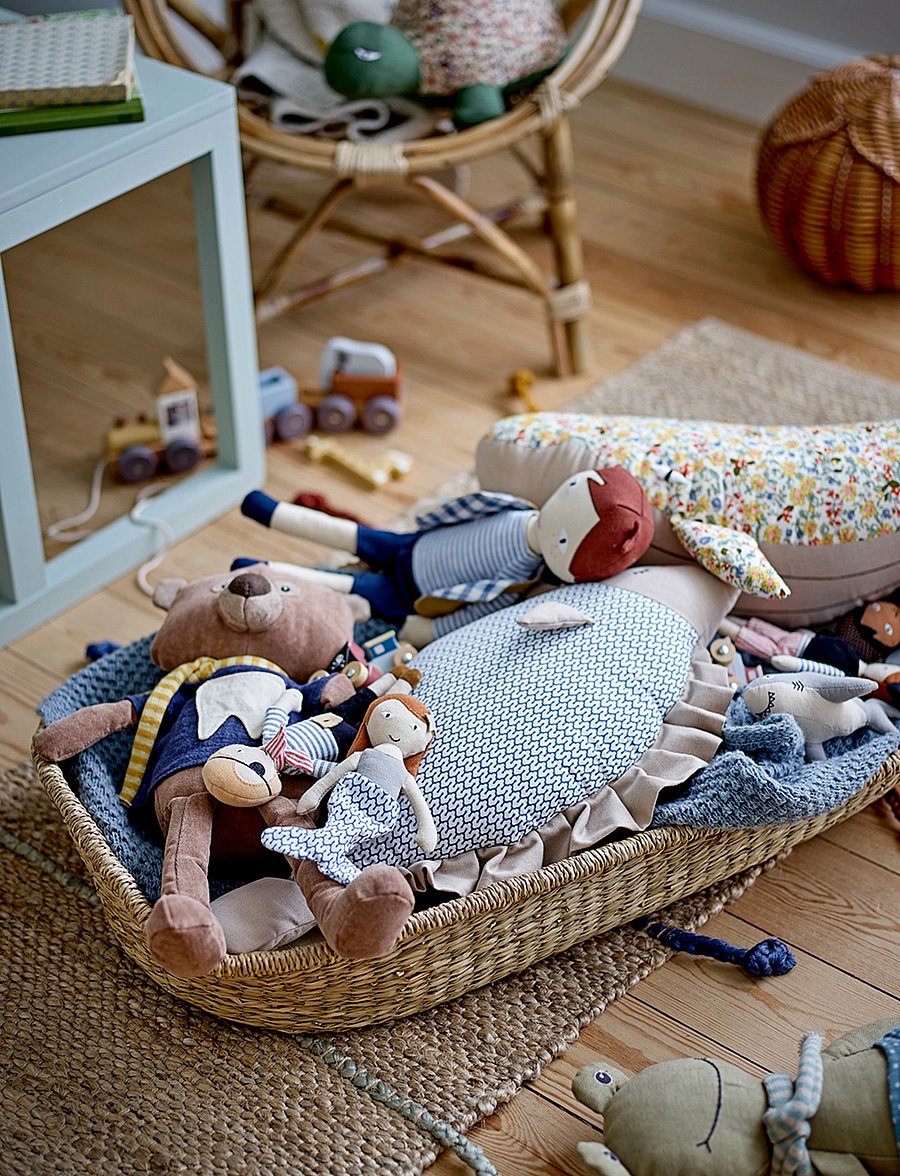 Bloomingville - Kate & Jonah Doll, Blue, Cotton Set of 3 - dukker - blue - 0