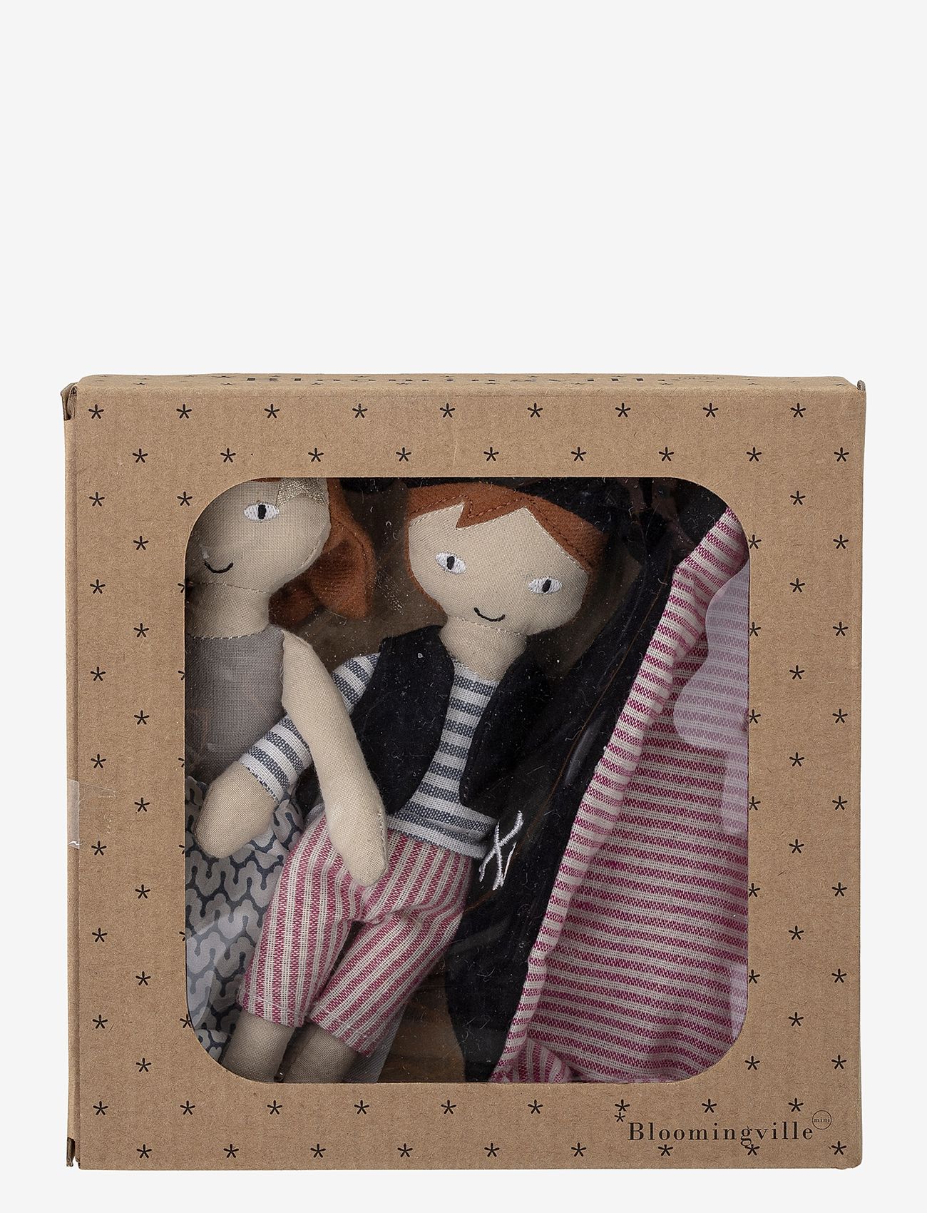 Bloomingville - Kate & Jonah Doll, Blue, Cotton  Set of 3 - puppen - blue - 5