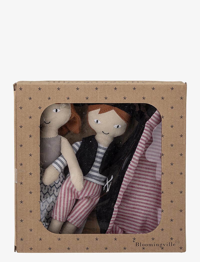 Bloomingville - Kate & Jonah Doll, Blue, Cotton Set of 3 - puppen - blue - 5