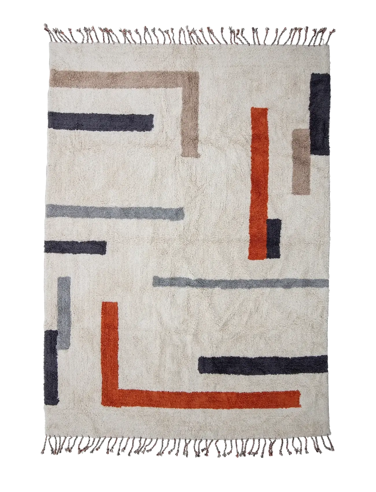 Bloomingville Jue Rug, 200X140 cm, Cream, Tæpper > Bomuldstæpper Og Kludetæpper, Unisex