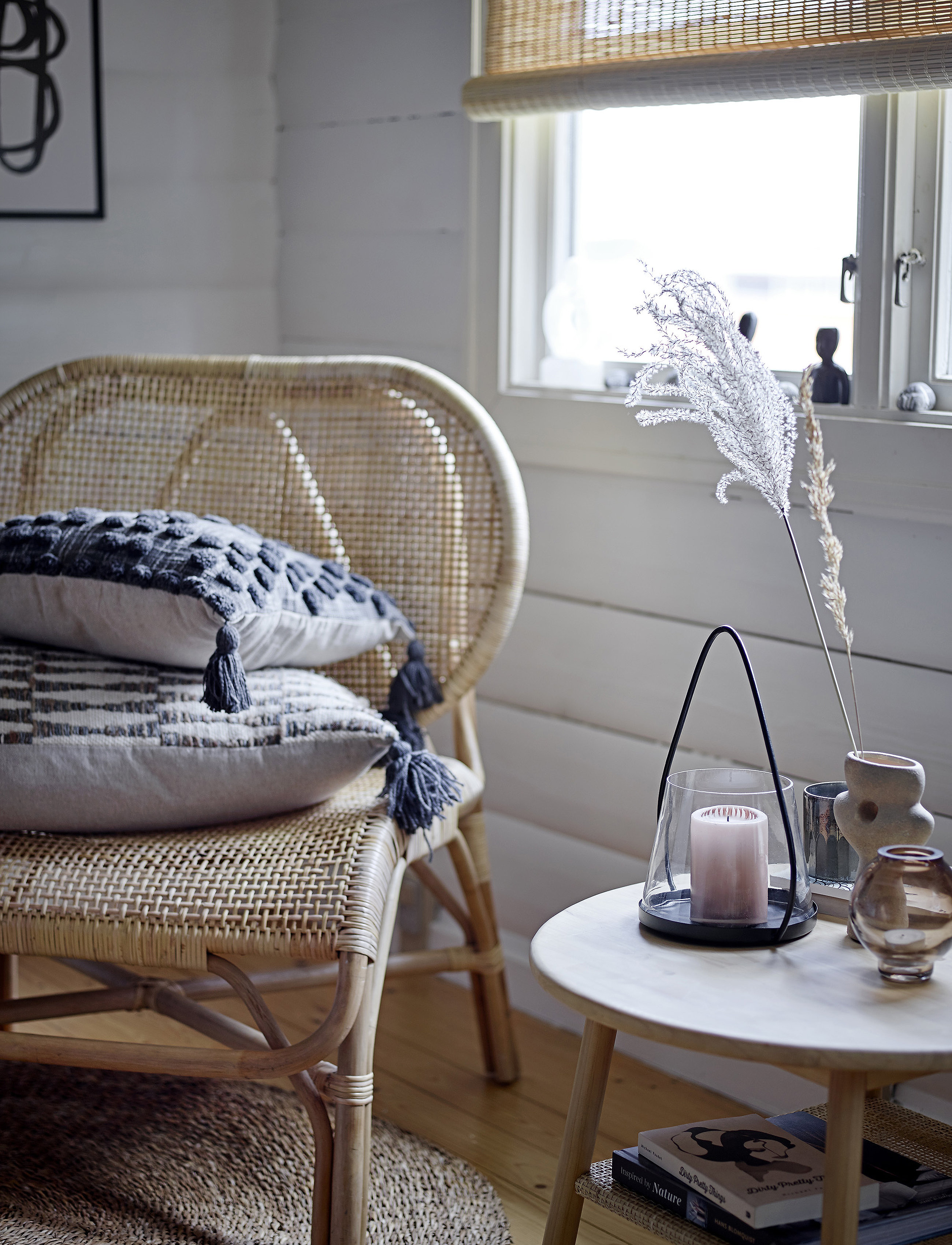 Bloomingville - Adiva Cushion - pynteputer - grey - 3