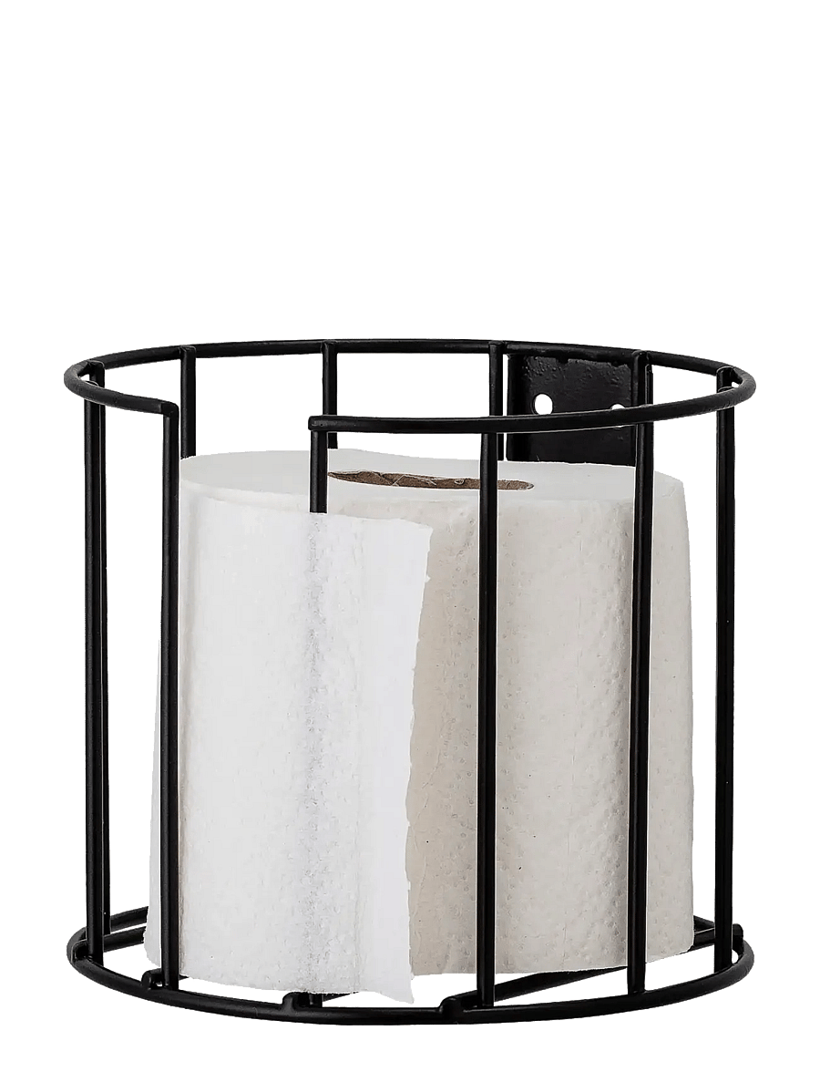 Bloomingville - Klemens Toilet Roll Holder - riputuskonksud ja nagid - black - 1