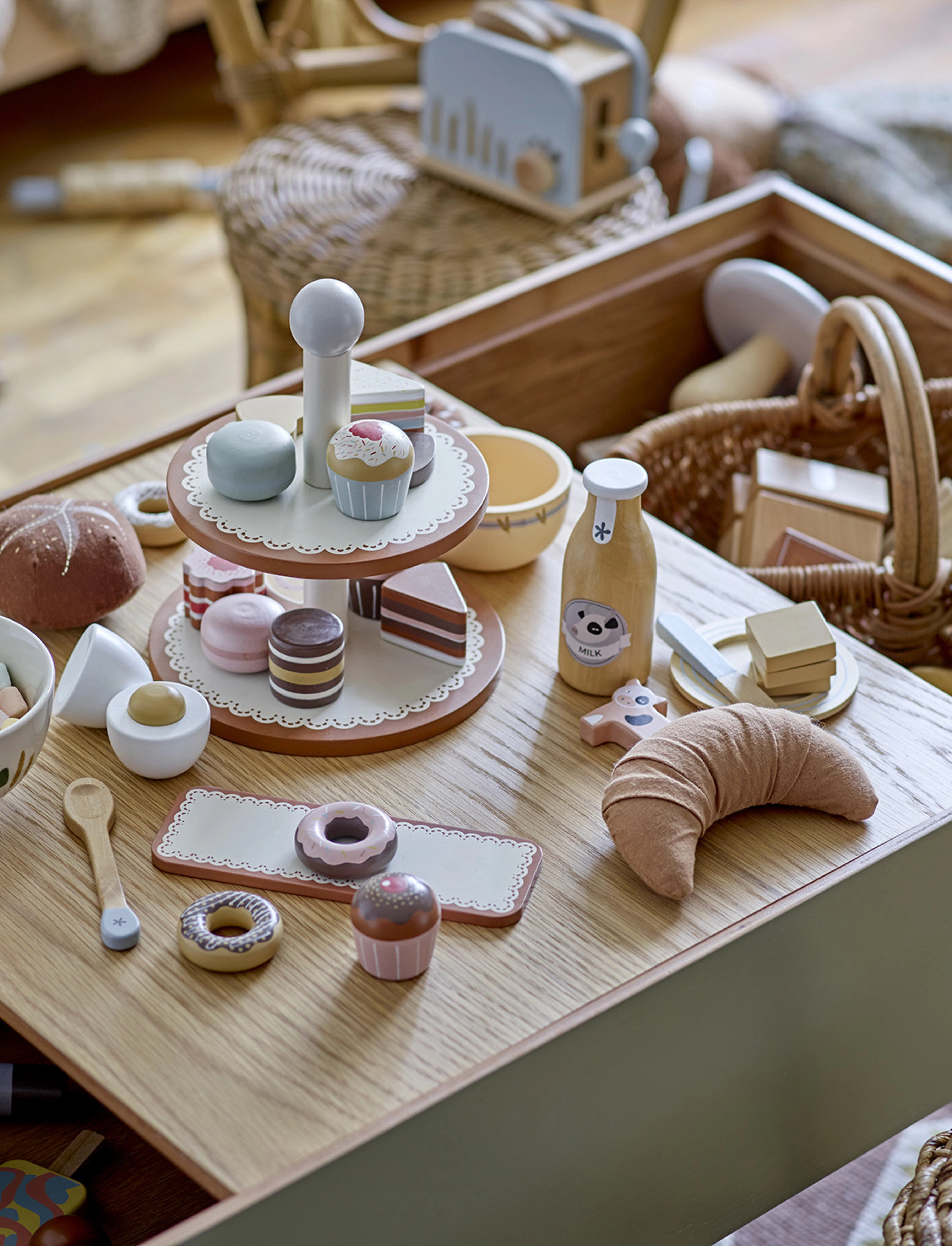 Bloomingville Snorre Soft Toy Set Of 6, One Size, Brown, Legetøjskøkken Og Tilbehør > Legetøjsmad Og -Kager, Børn