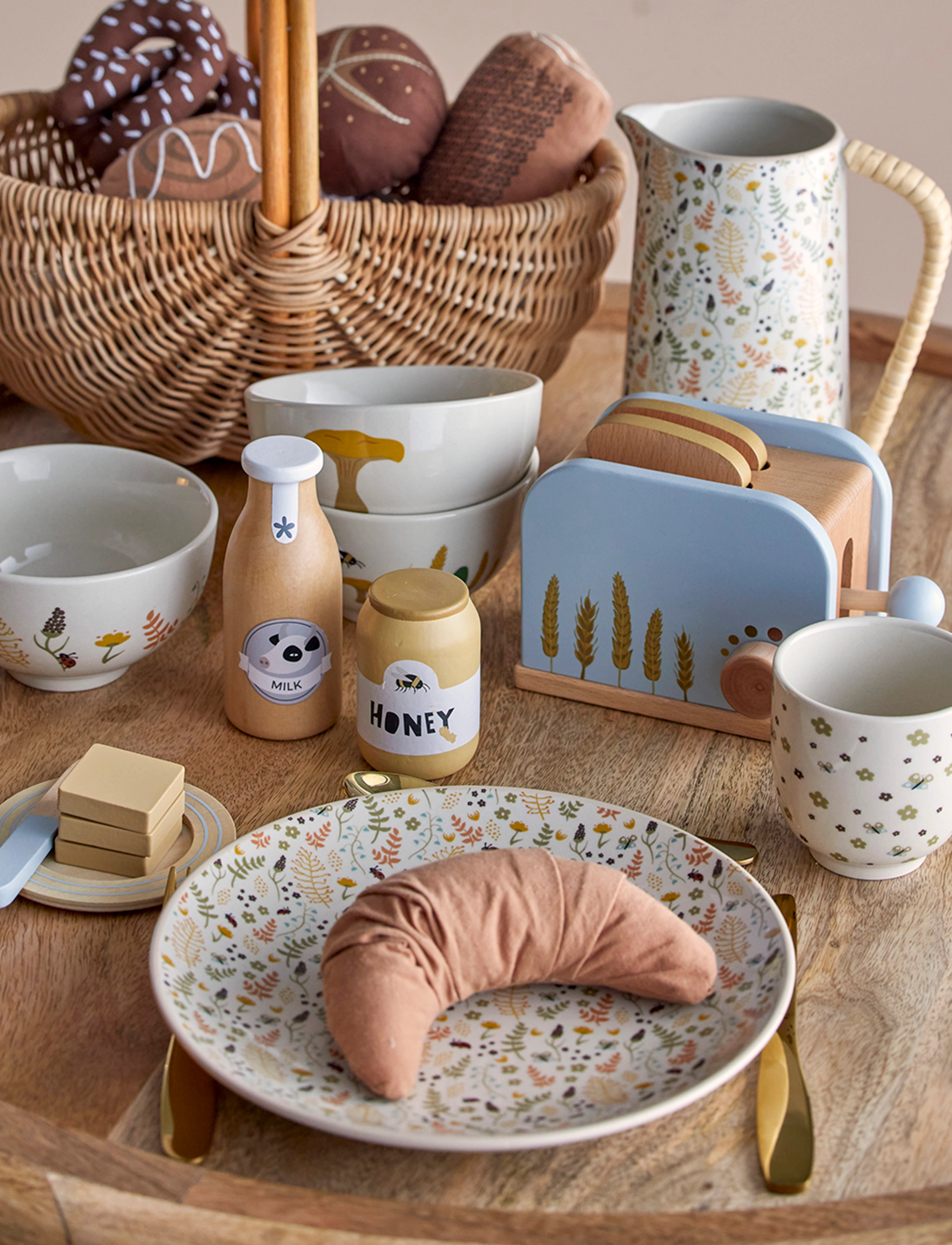 Bloomingville - Snorre Soft Toy Set of 6 - aliments et gâteaux pour jouer - brown - 5