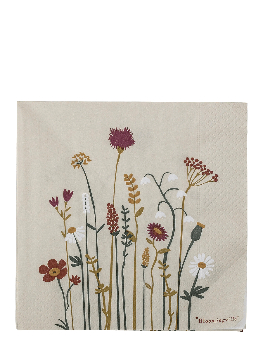 Bloomingville - Paige Napkin - linased ja puuvillased salvrätikud - natural - 0