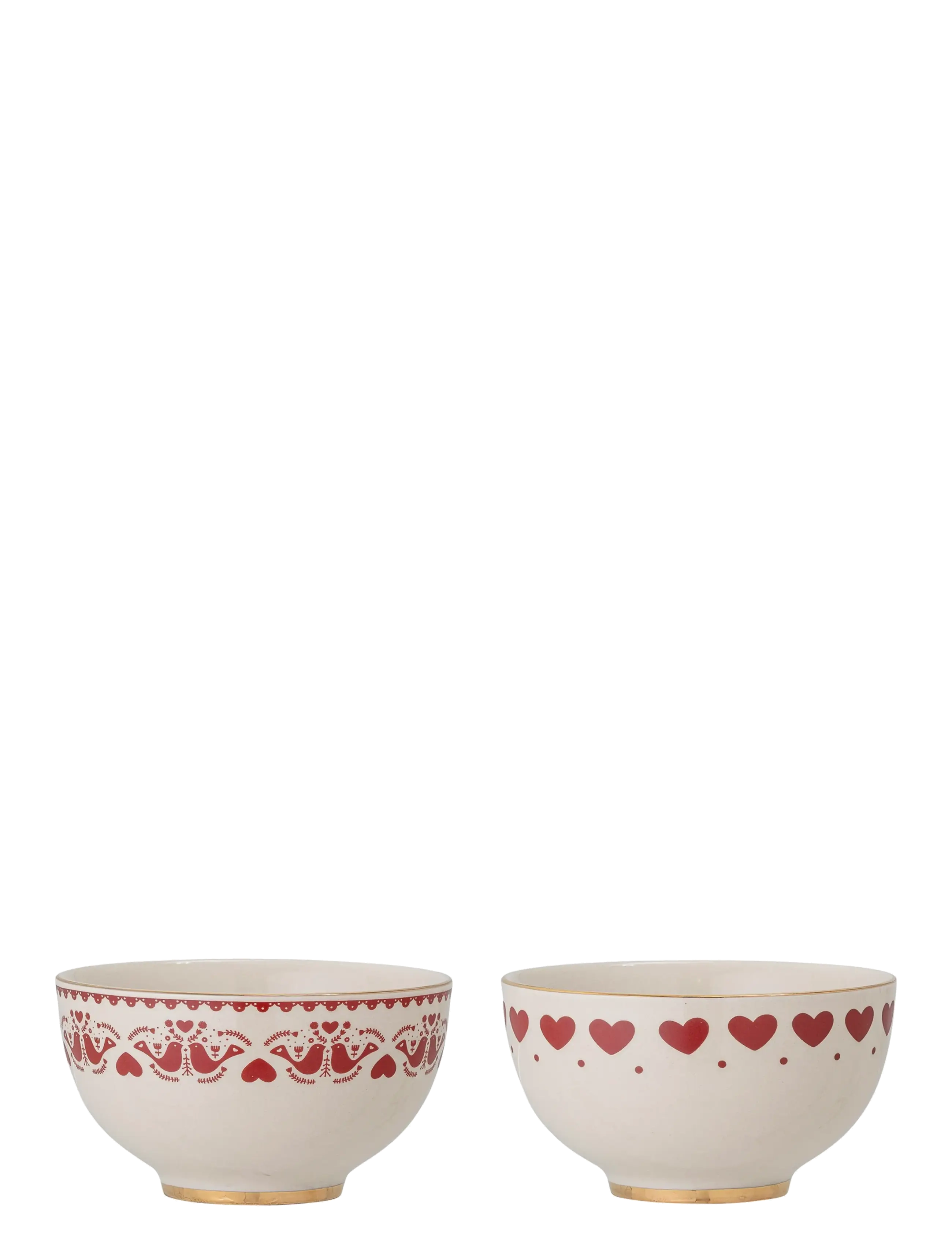 Bloomingville Jolly Bowl - Weihnachts-Tischgedecke - RED / cream
