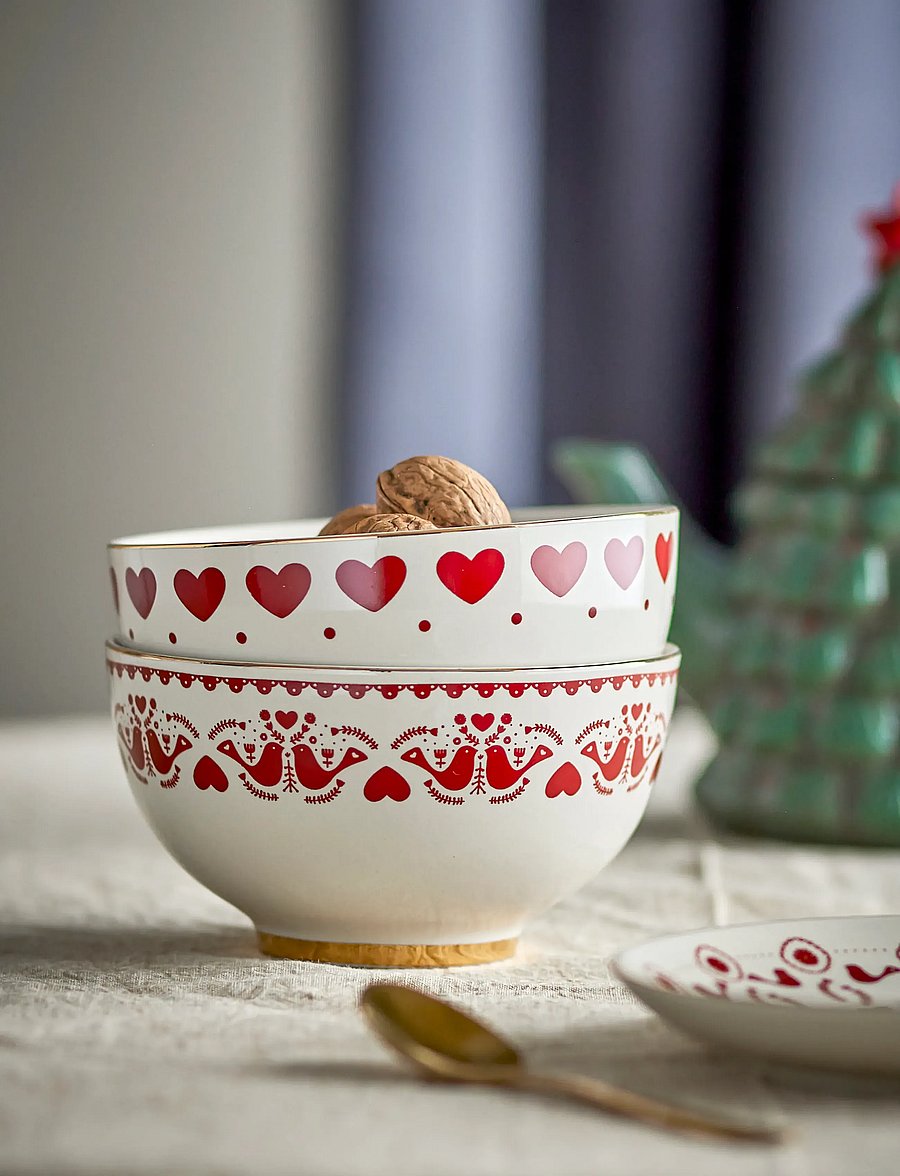 Bloomingville - Jolly Bowl - die niedrigsten preise - red - 4