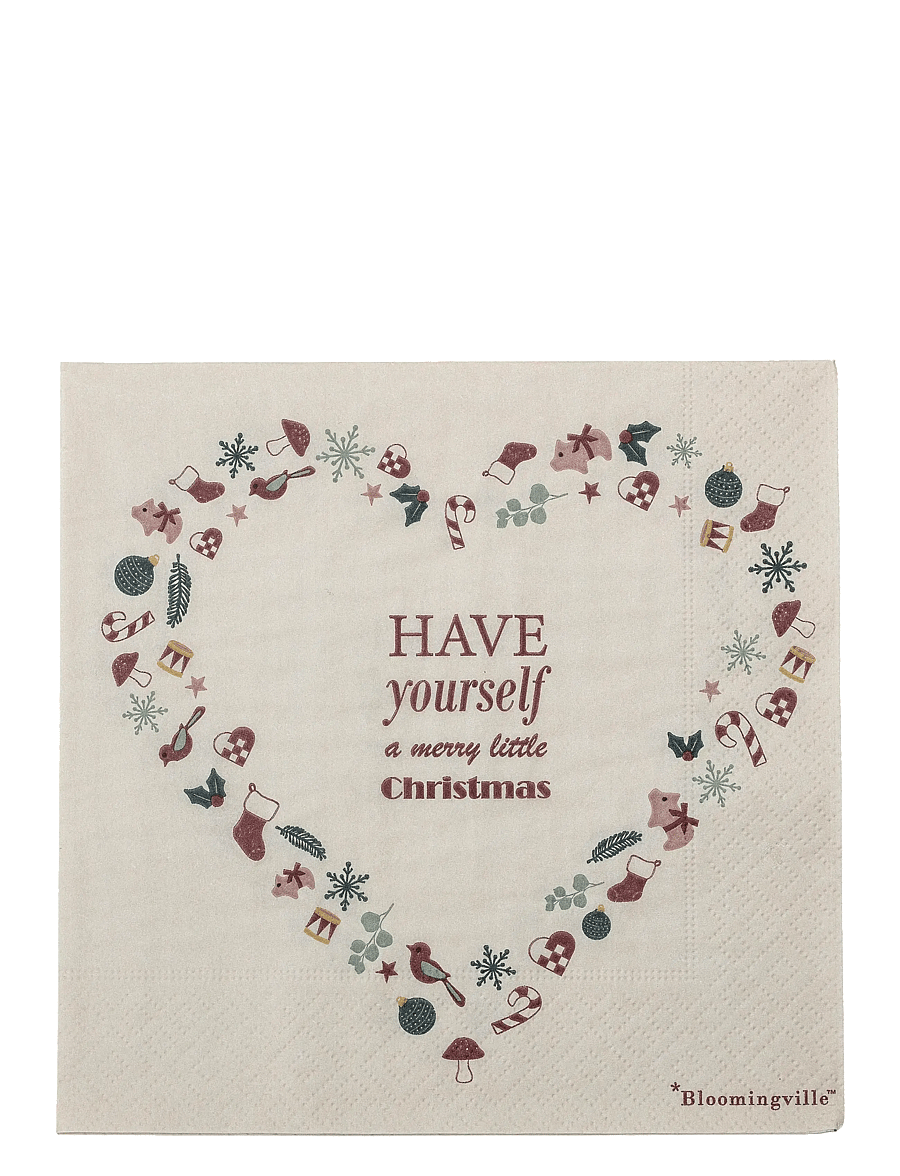 Bloomingville - Paia Napkin - papierservietten - red - 0