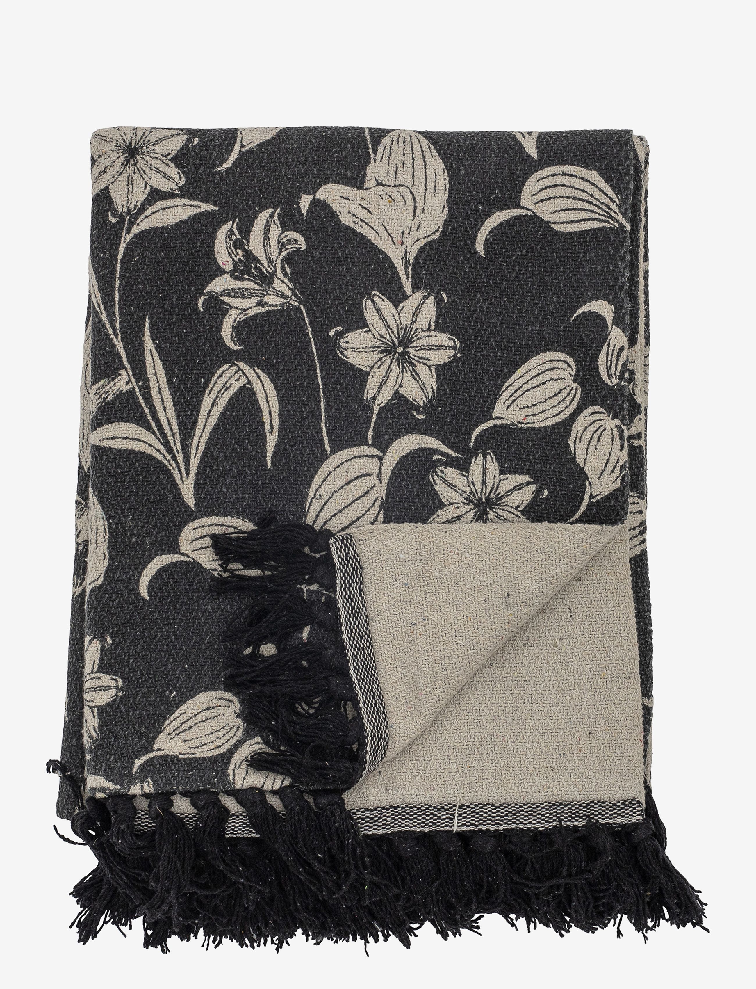 Bloomingville Mali Throw - Pēdējā iespēja - BLACK / black