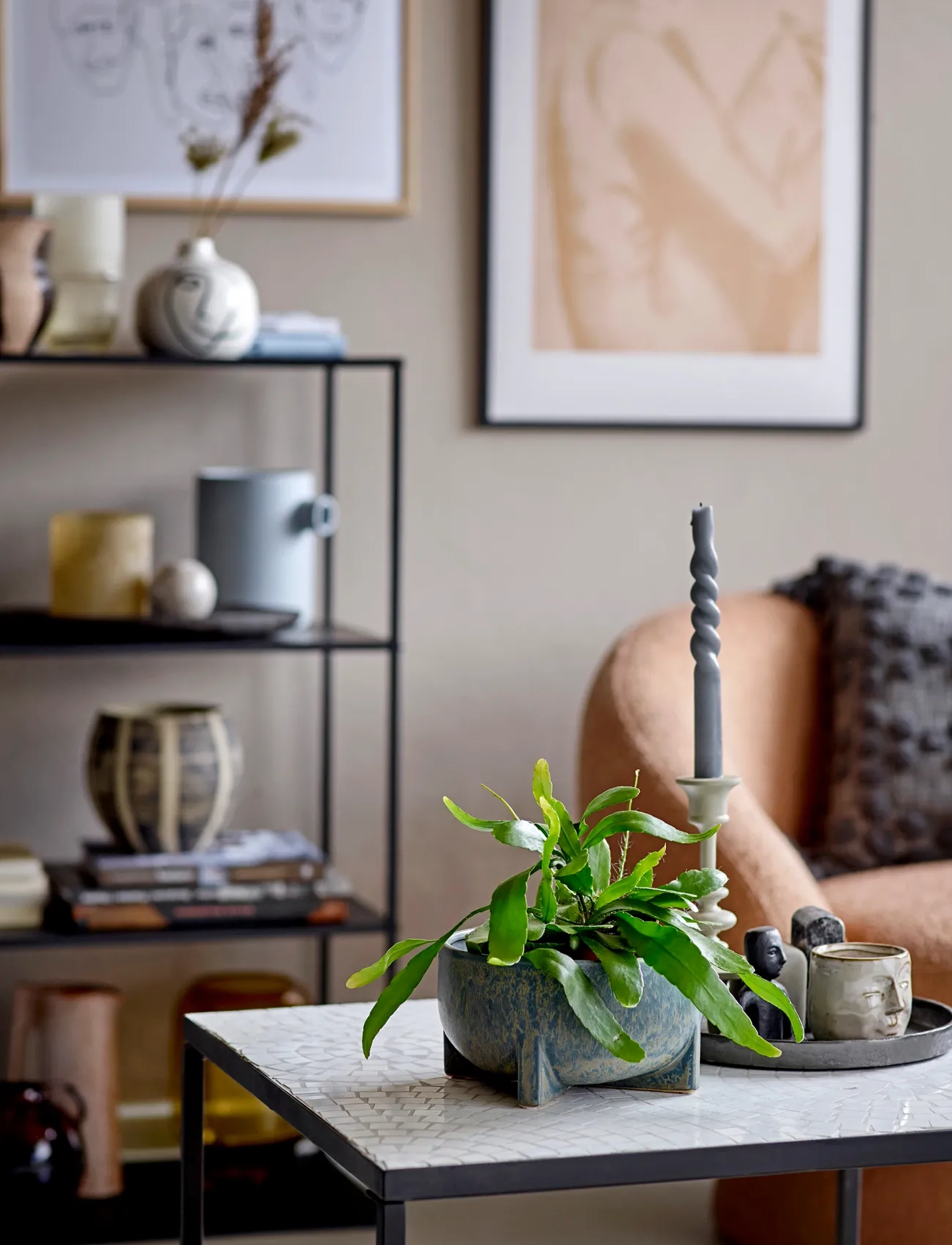 Bloomingville Niah Sofabord, Hvid, Sten, One Size, Tables, Weiß - Coffee Homeware
