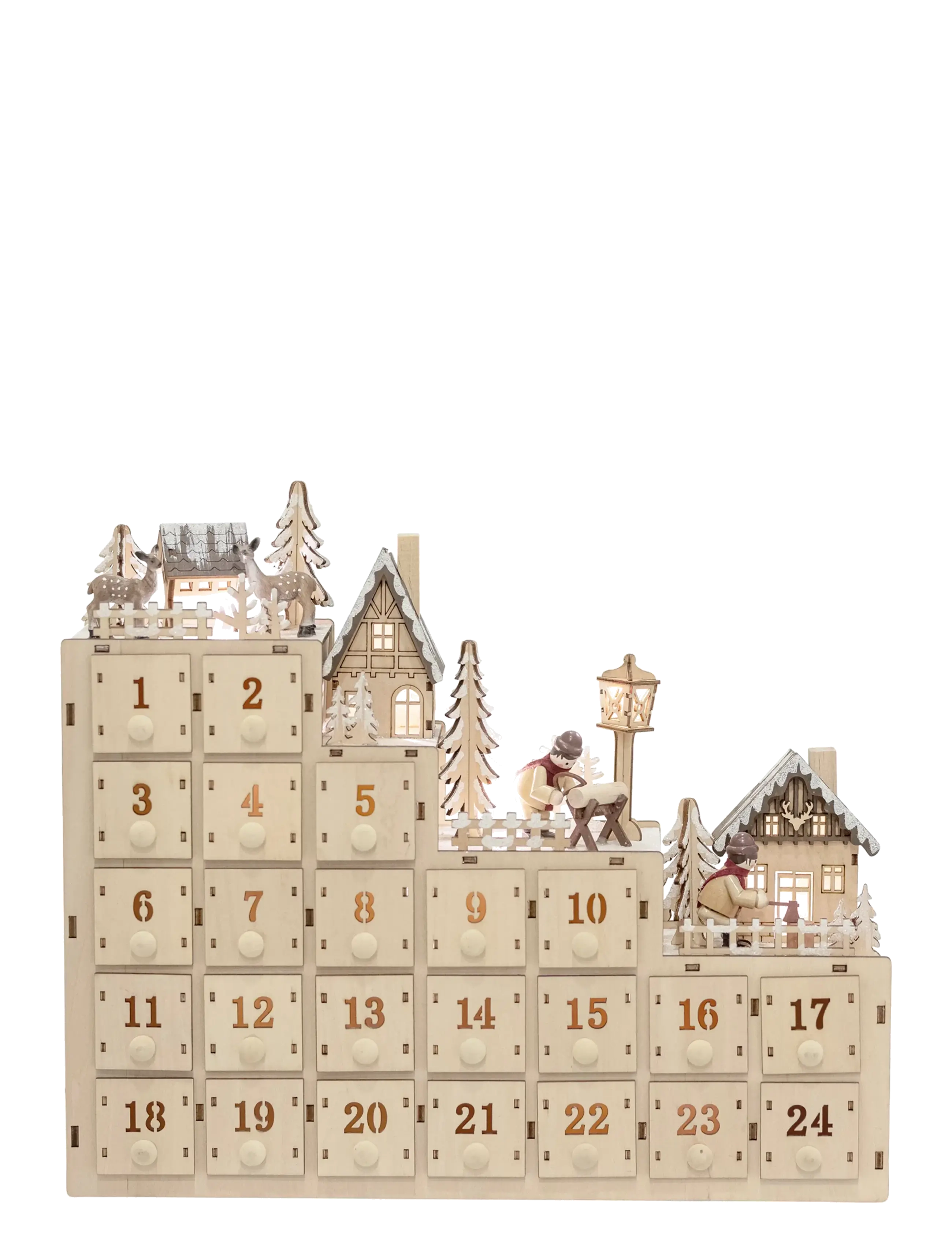 Bloomingville - Richie Calendar w/Light - natural - 3
