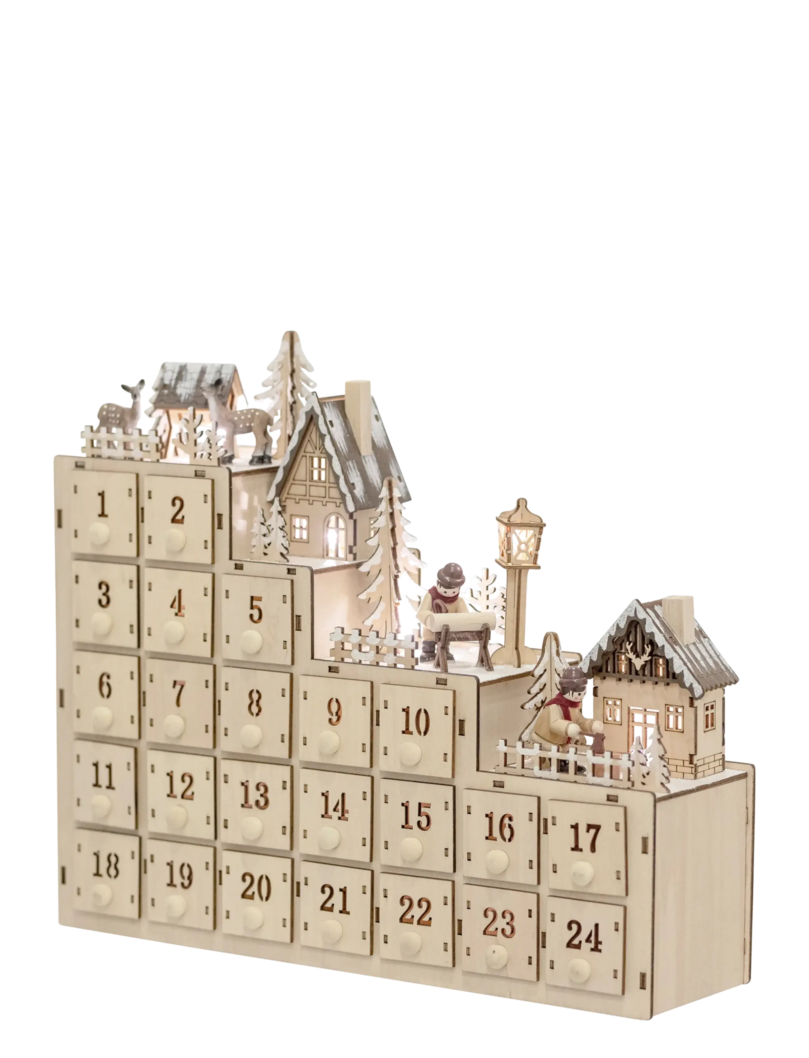 Bloomingville - Richie Calendar w/Light - natural - 4