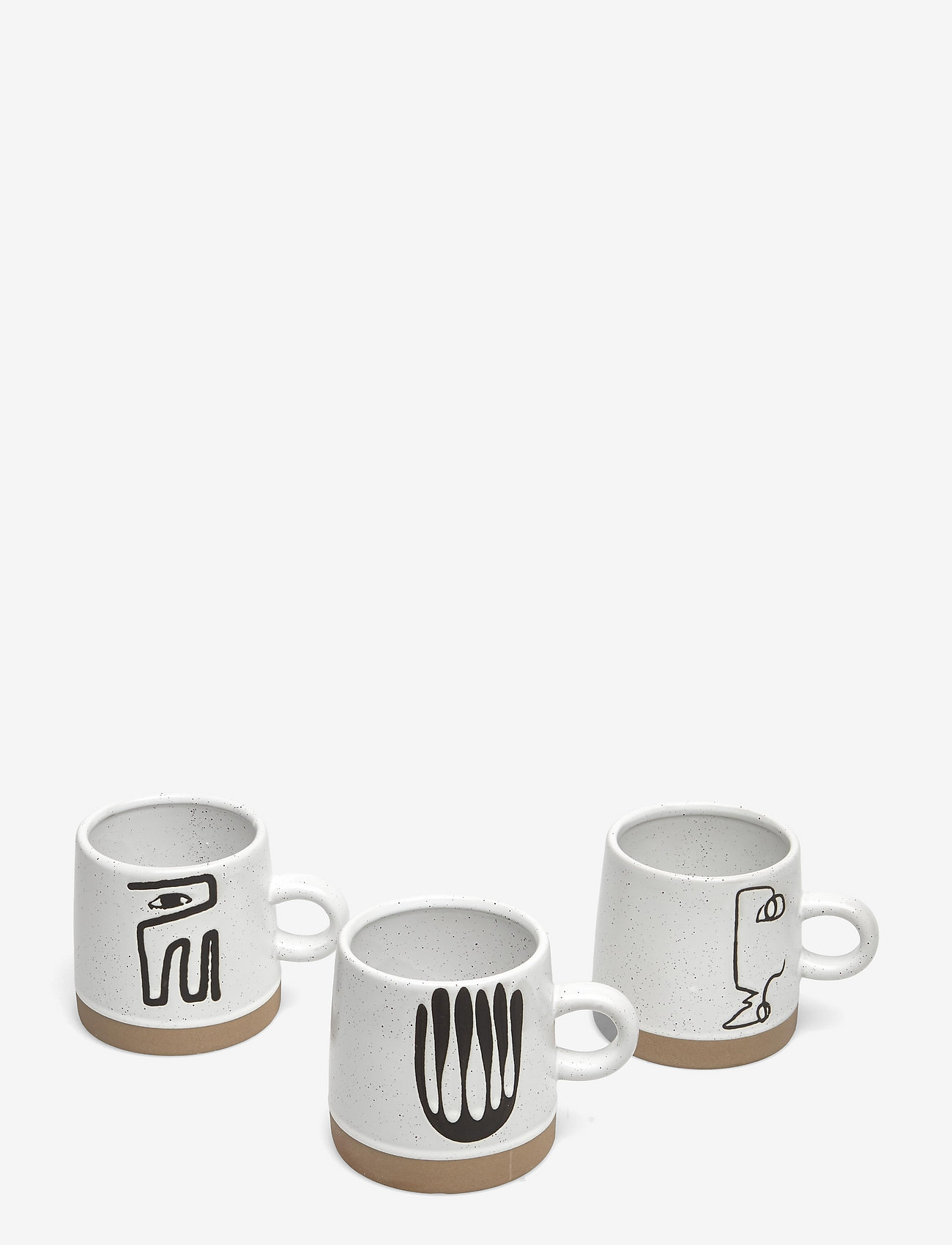 Bloomingville - Eliana Mug set of 3 - tea cups - grey - 0