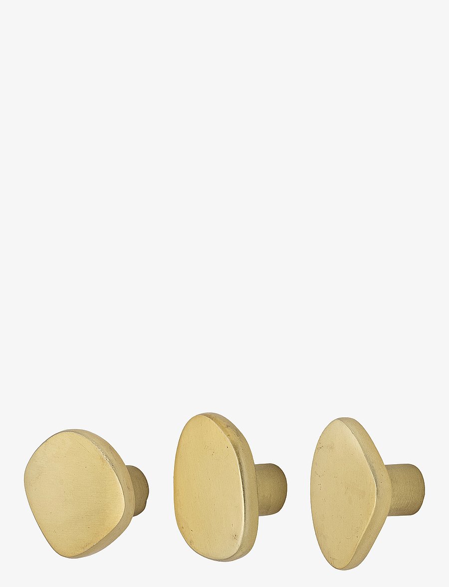 Bloomingville - Ferri Hook, Aluminum Set of 3 - konksud ja nupud - brass - 1
