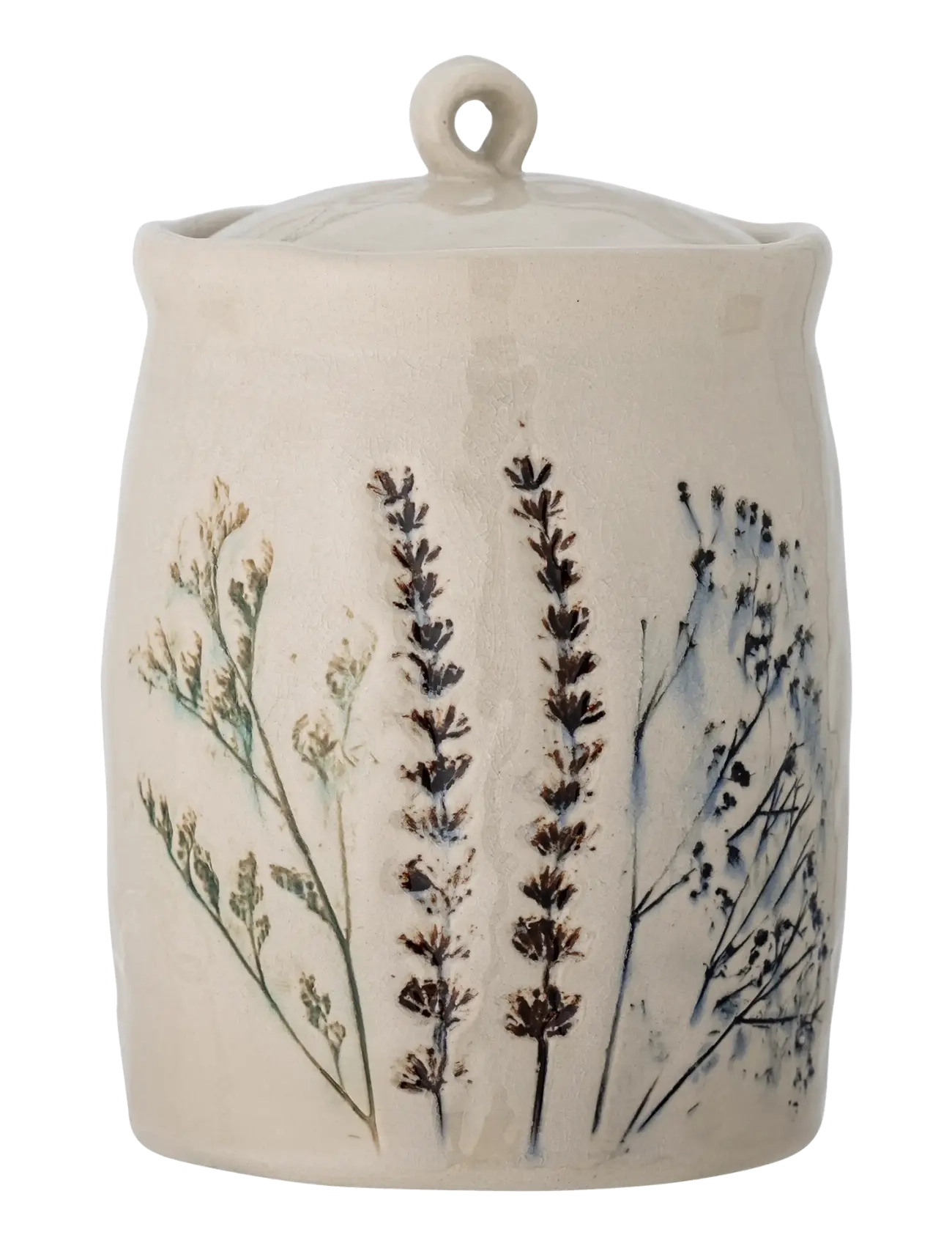 Bloomingville Bea Jar w/Lid - Bloomingville - NATURAL / beige
