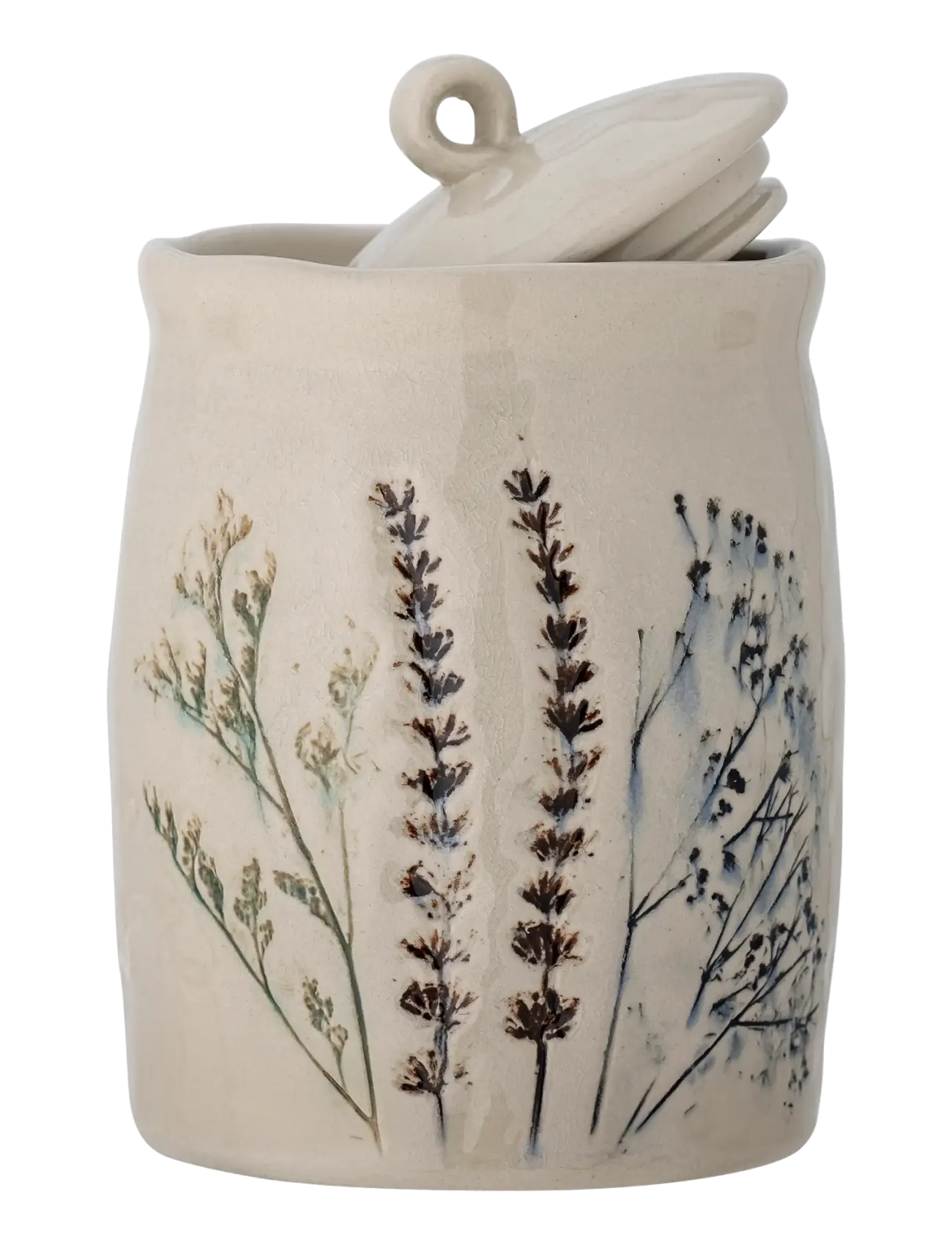 Bloomingville - Bea Jar w/Lid - kitchen jars - natural - 2