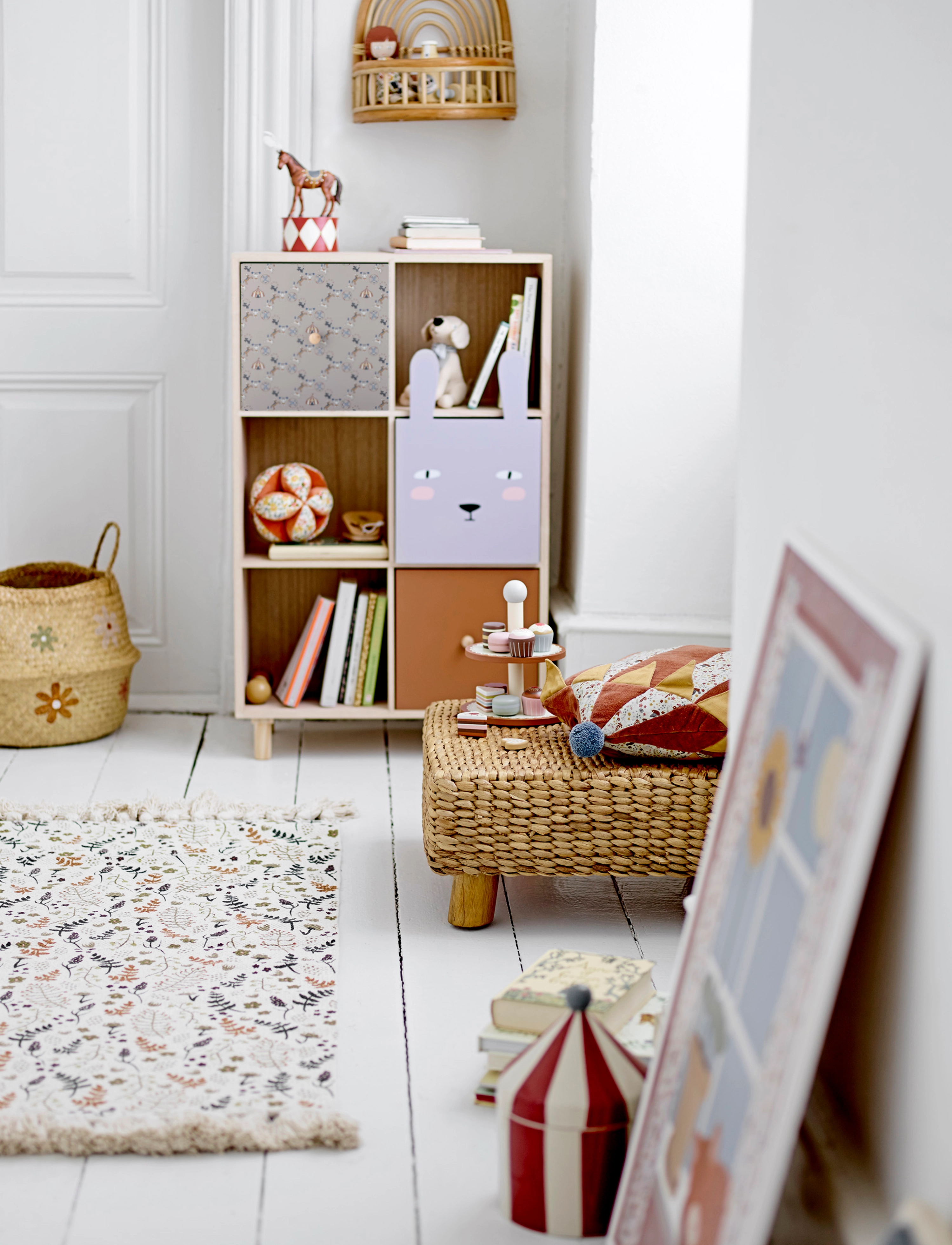 Bloomingville Calle Bookcase W/Drawers, 55X28X89.5 cm, Furniture - Shelves, Kinder