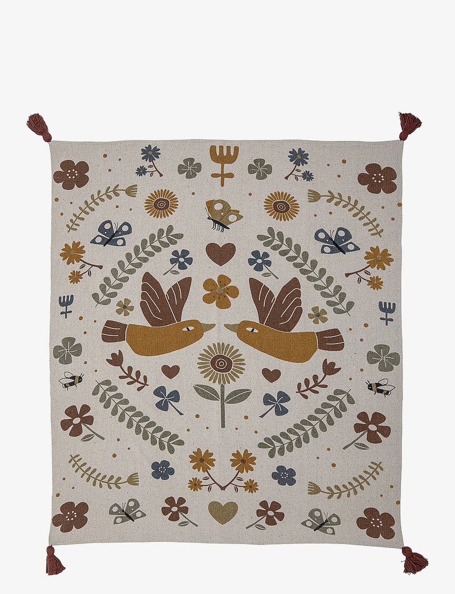 Bloomingville - Dorell Throw - filtar - brown - 2